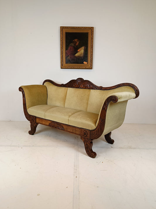 Greenish Biedermeier Sofa Greenish Biedermeier Sofa
