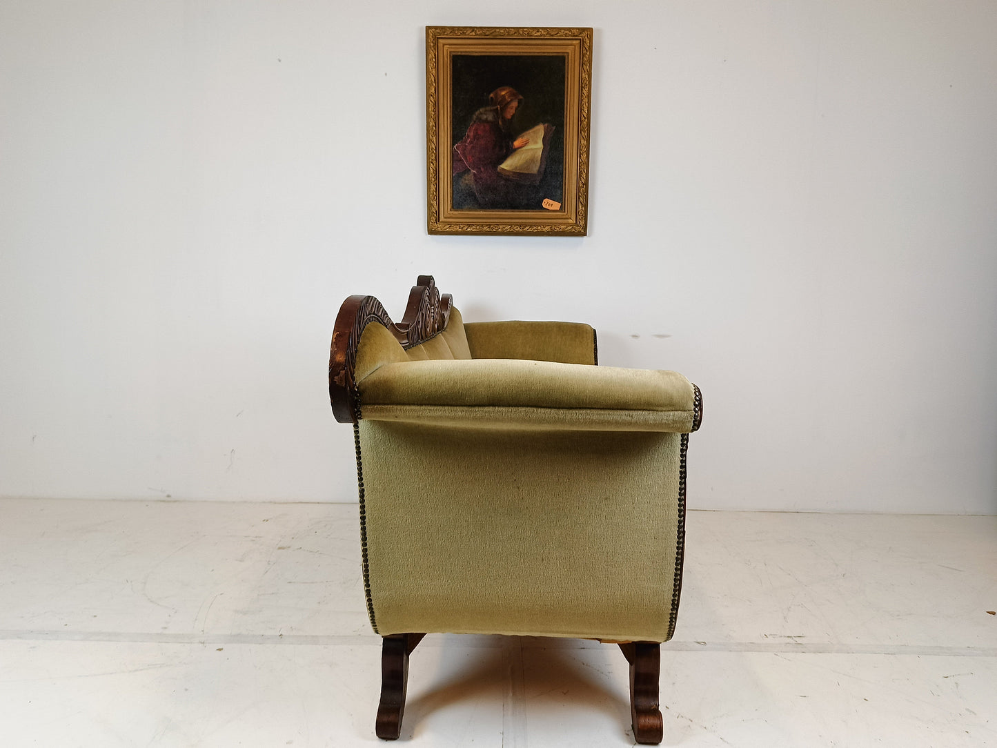 Greenish Biedermeier Sofa Greenish Biedermeier Sofa