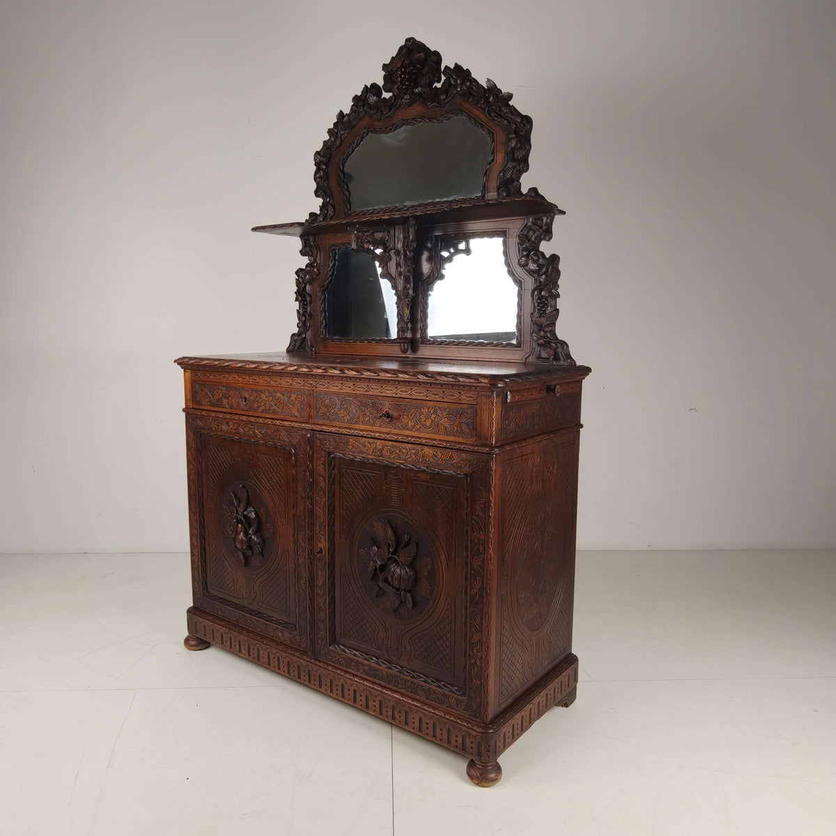 Horrix Buffet Cabinet with Mirror – Black Forest Style, By Horrix Horrix Buffet Cabinet with Mirror – Black Forest Style, By Horrix