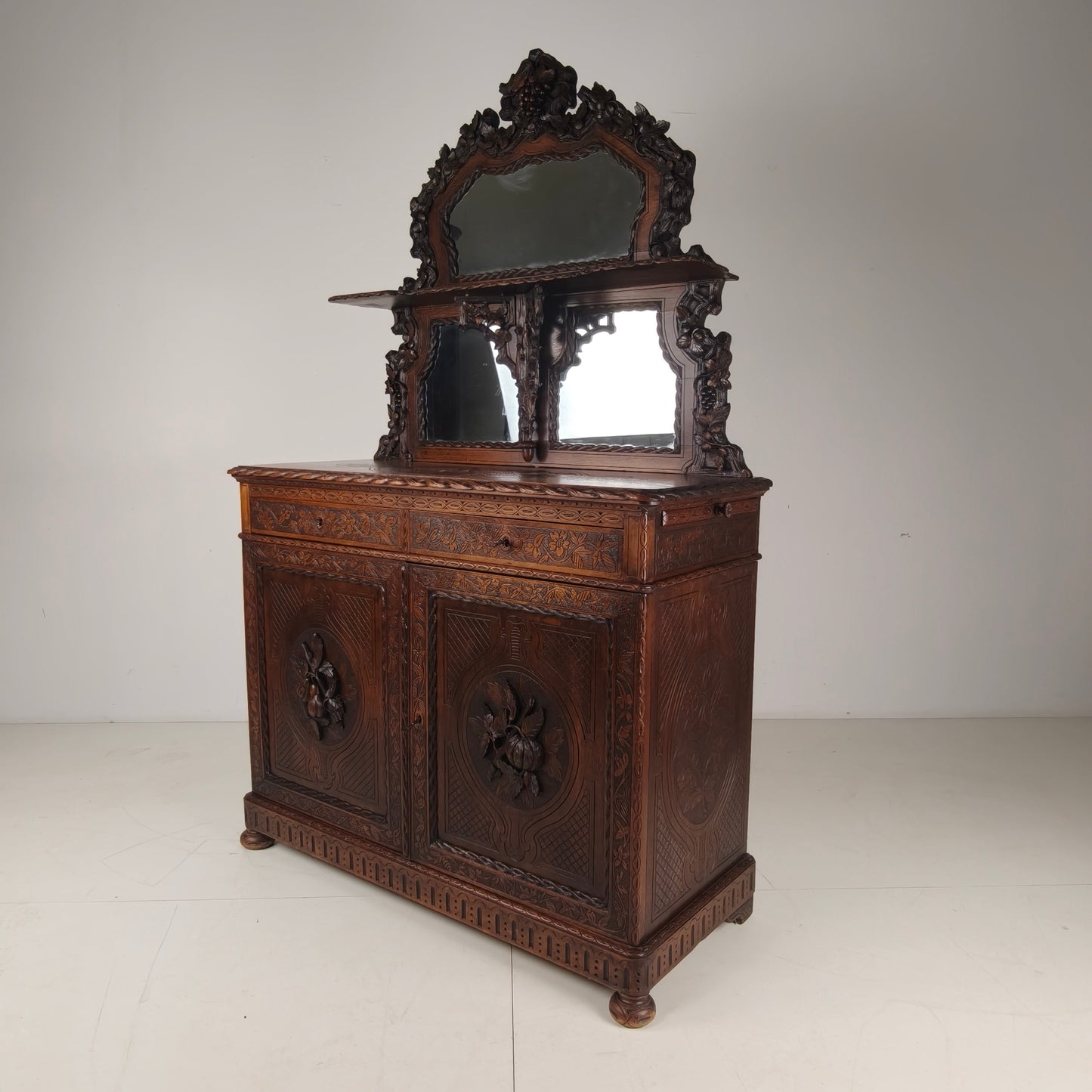 Horrix Buffet Cabinet with Mirror – Black Forest Style, By Horrix Horrix Buffet Cabinet with Mirror – Black Forest Style, By Horrix
