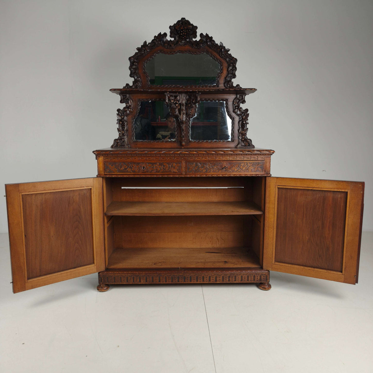 Horrix Buffet Cabinet with Mirror – Black Forest Style, By Horrix Horrix Buffet Cabinet with Mirror – Black Forest Style, By Horrix