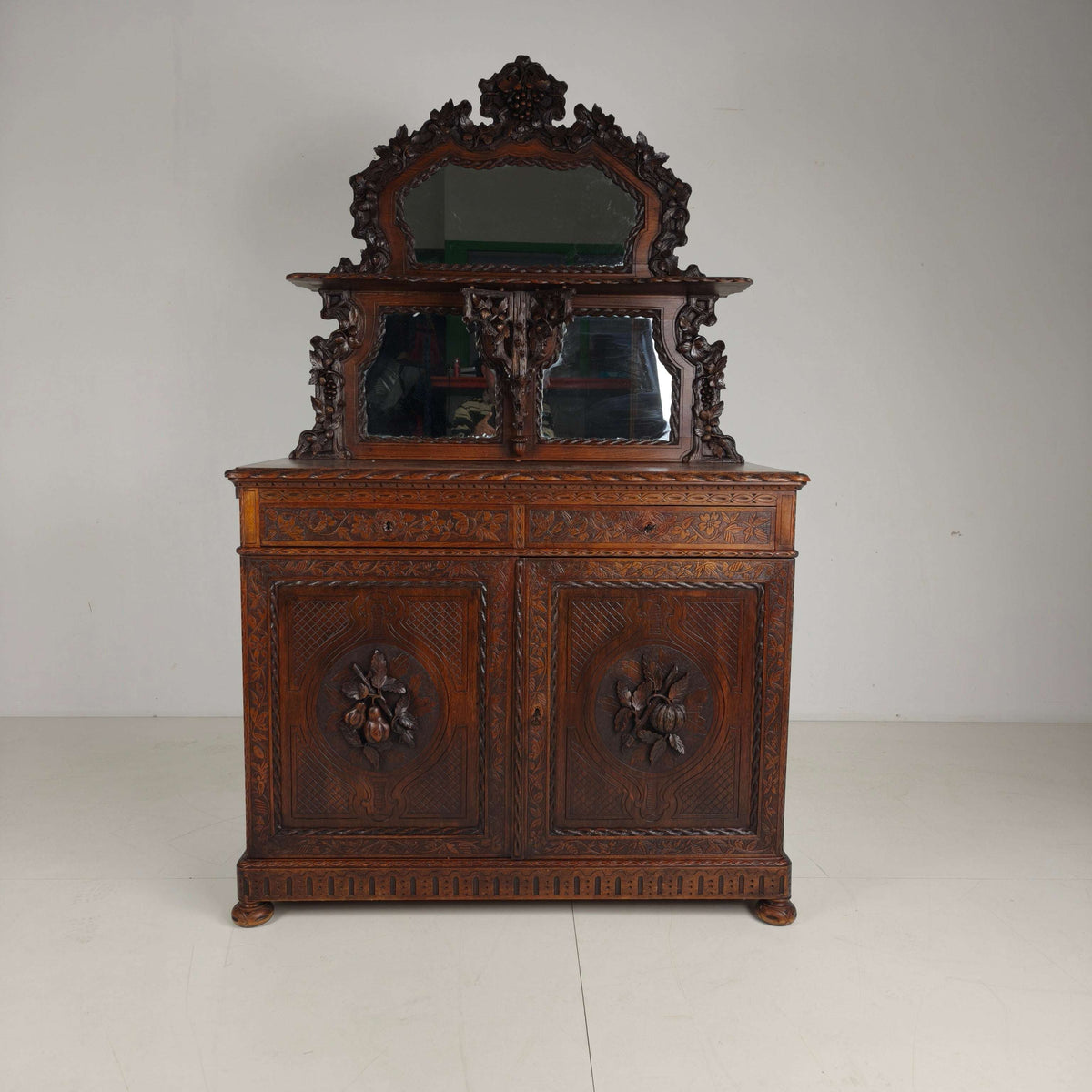 Horrix Buffet Cabinet with Mirror – Black Forest Style, By Horrix Horrix Buffet Cabinet with Mirror – Black Forest Style, By Horrix