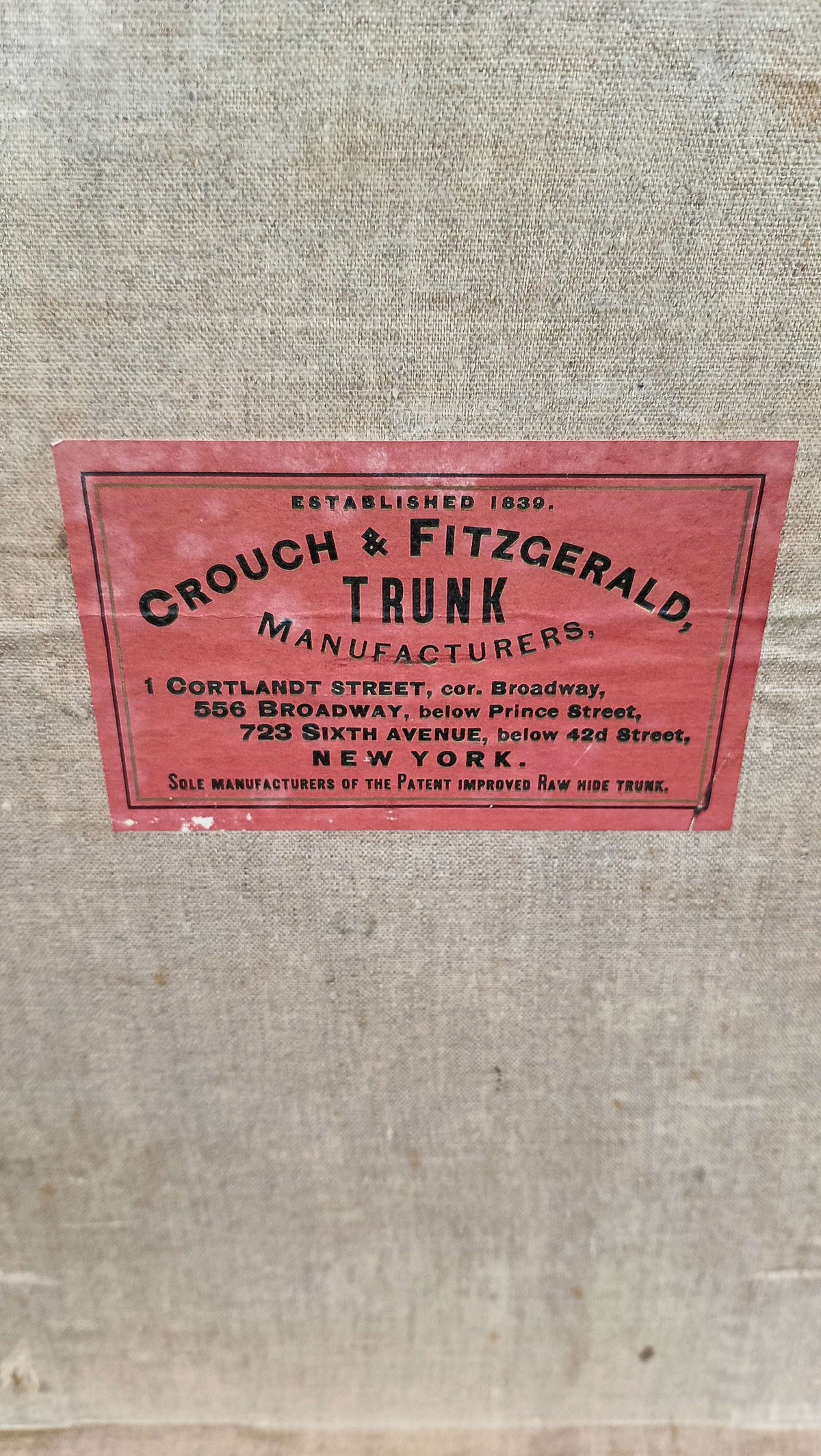 Initialed Crouch and Fitzgerald Trunk Initialed Crouch and Fitzgerald Trunk
