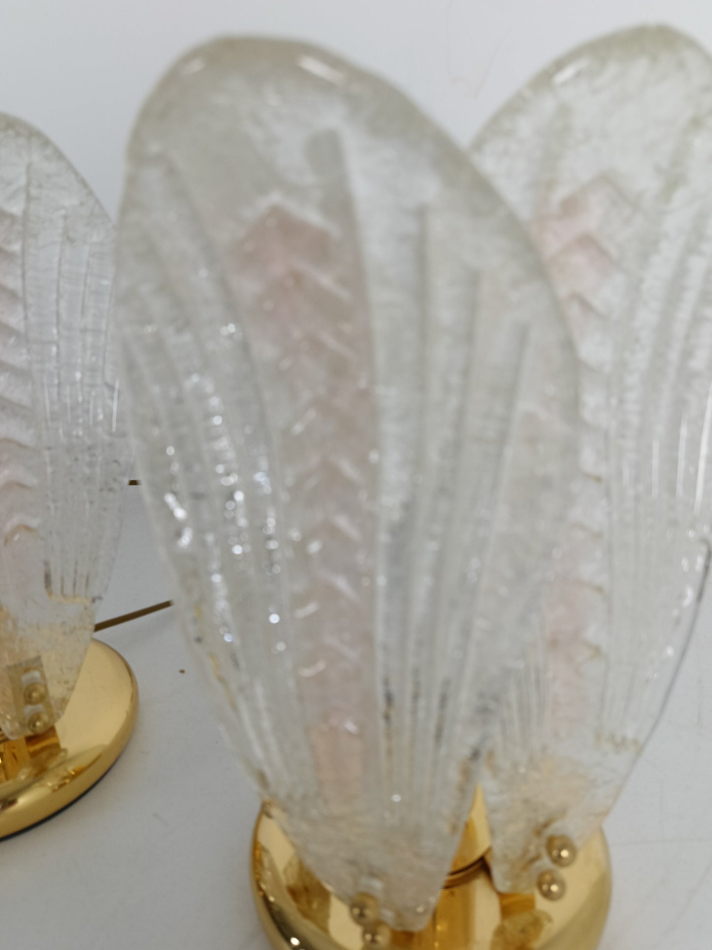Italian Murano Glass Petali Table Lamp, 1970s Italian Murano Glass Petali Table Lamp, 1970s