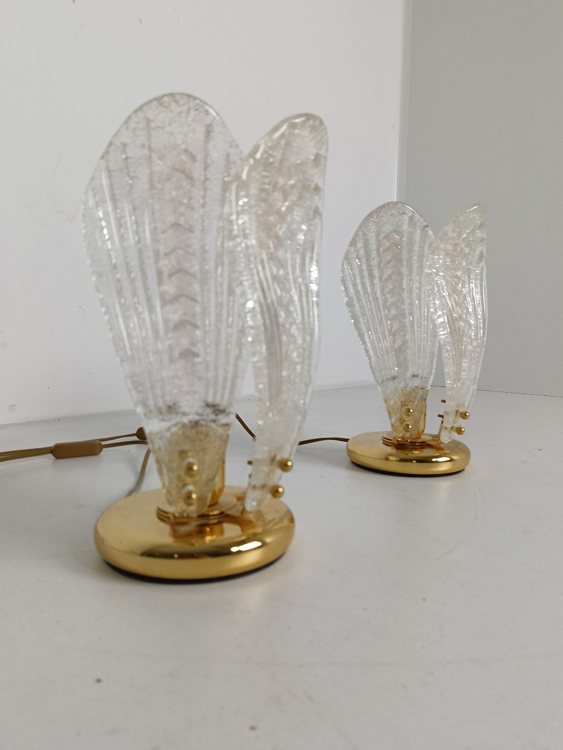 Italian Murano Glass Petali Table Lamp, 1970s Italian Murano Glass Petali Table Lamp, 1970s