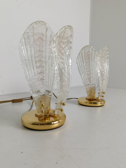 Italian Murano Glass Petali Table Lamp, 1970s Italian Murano Glass Petali Table Lamp, 1970s