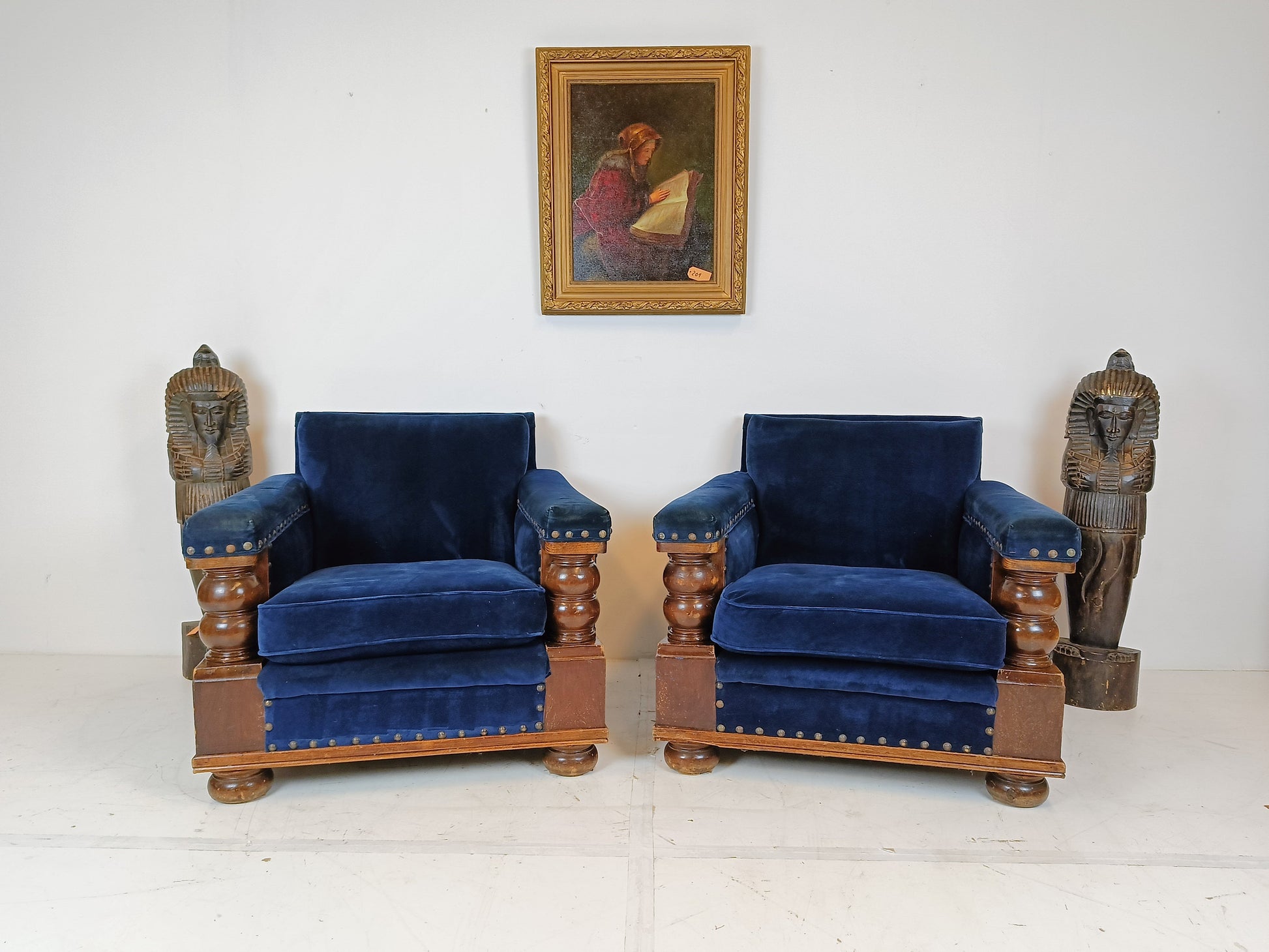 Kingsize Kobalt Blue Armchairs Kingsize Kobalt Blue Armchairs