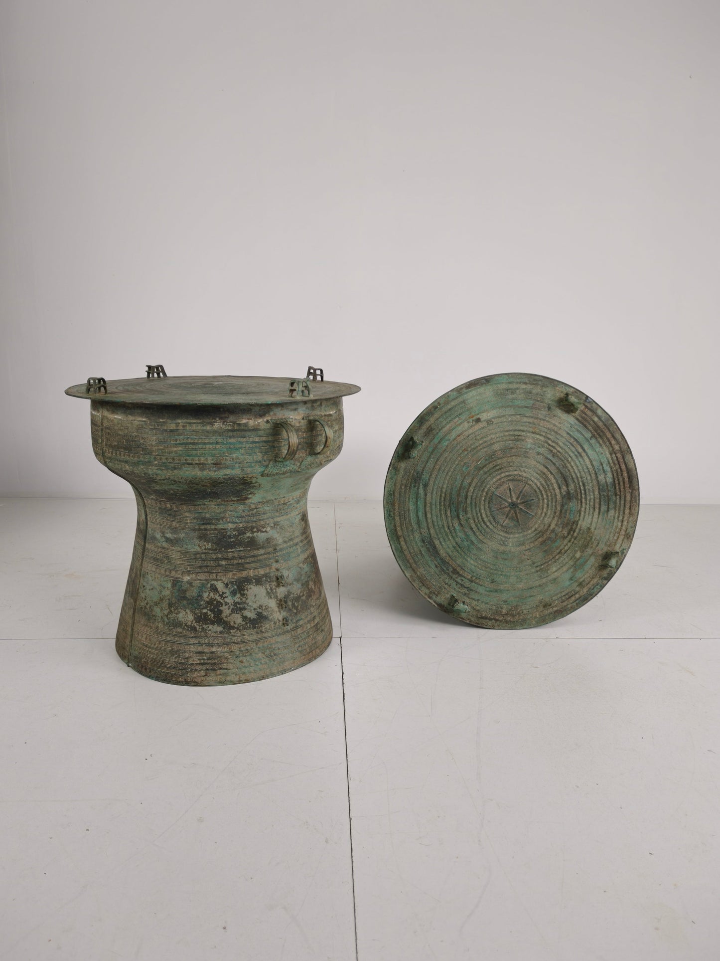 Large Southeast Asian Bronze Rain Drum (Sold Individually) Large Southeast Asian Bronze Rain Drum (Sold Individually)