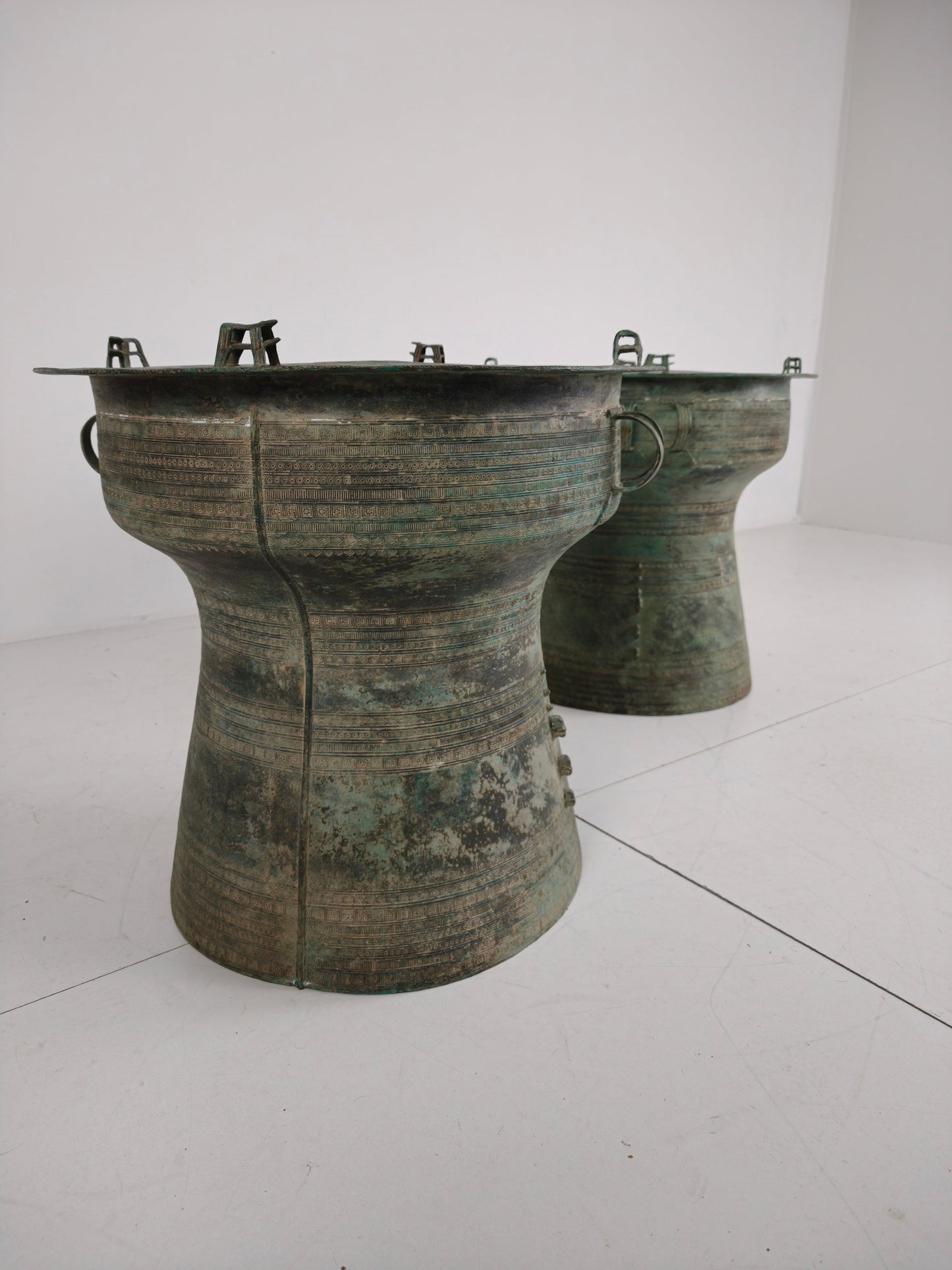 Large Southeast Asian Bronze Rain Drum (Sold Individually) Large Southeast Asian Bronze Rain Drum (Sold Individually)