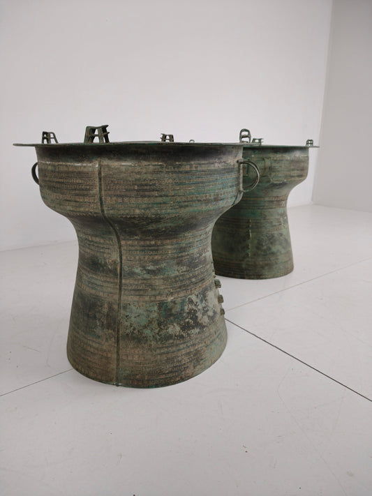 Large Southeast Asian Bronze Rain Drum (Sold Individually) Large Southeast Asian Bronze Rain Drum (Sold Individually)