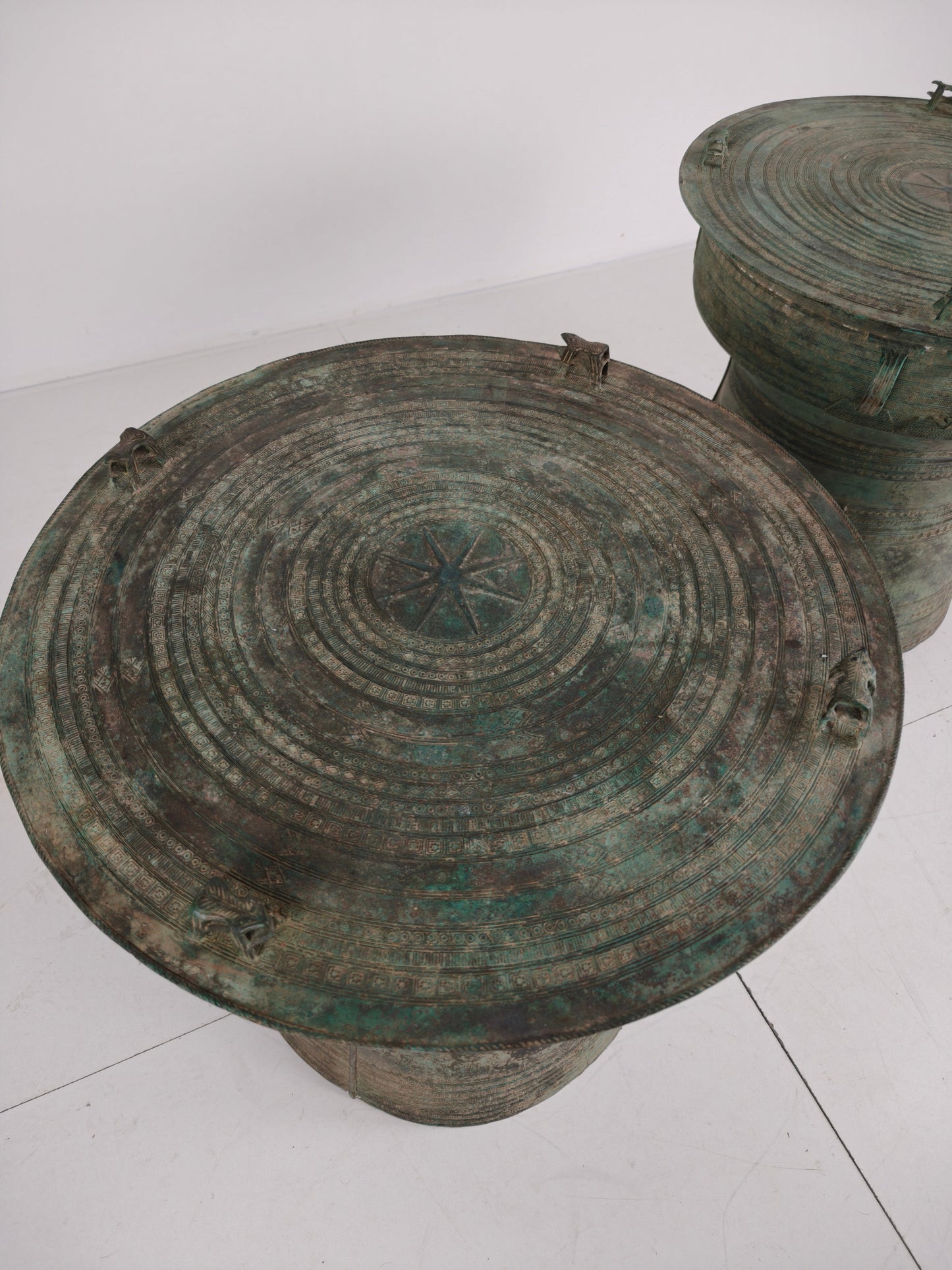 Large Southeast Asian Bronze Rain Drum (Sold Individually) Large Southeast Asian Bronze Rain Drum (Sold Individually)