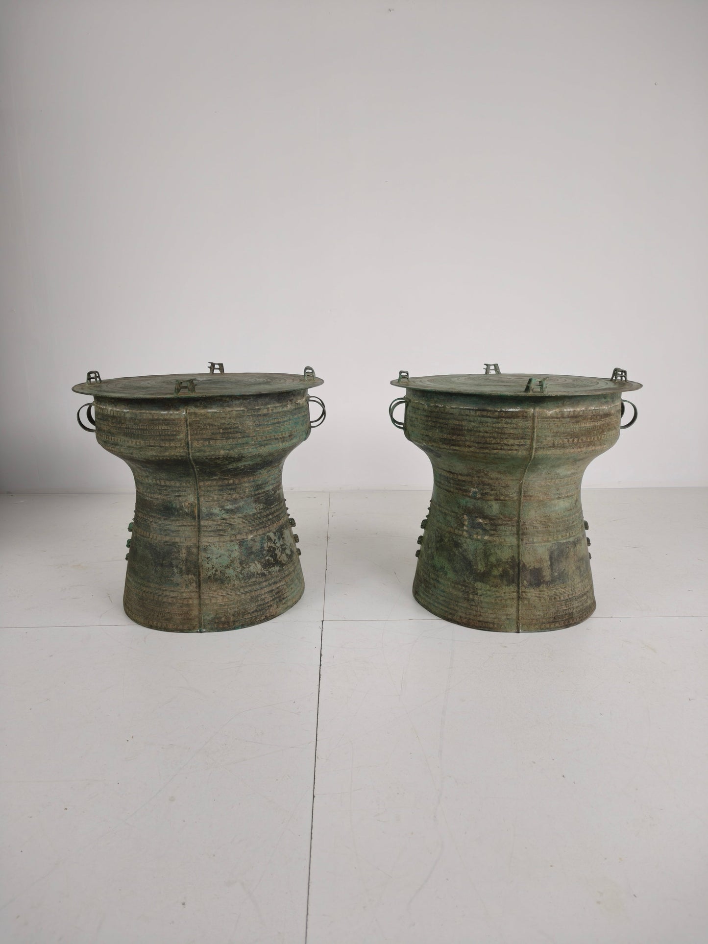 Large Southeast Asian Bronze Rain Drum (Sold Individually) Large Southeast Asian Bronze Rain Drum (Sold Individually)