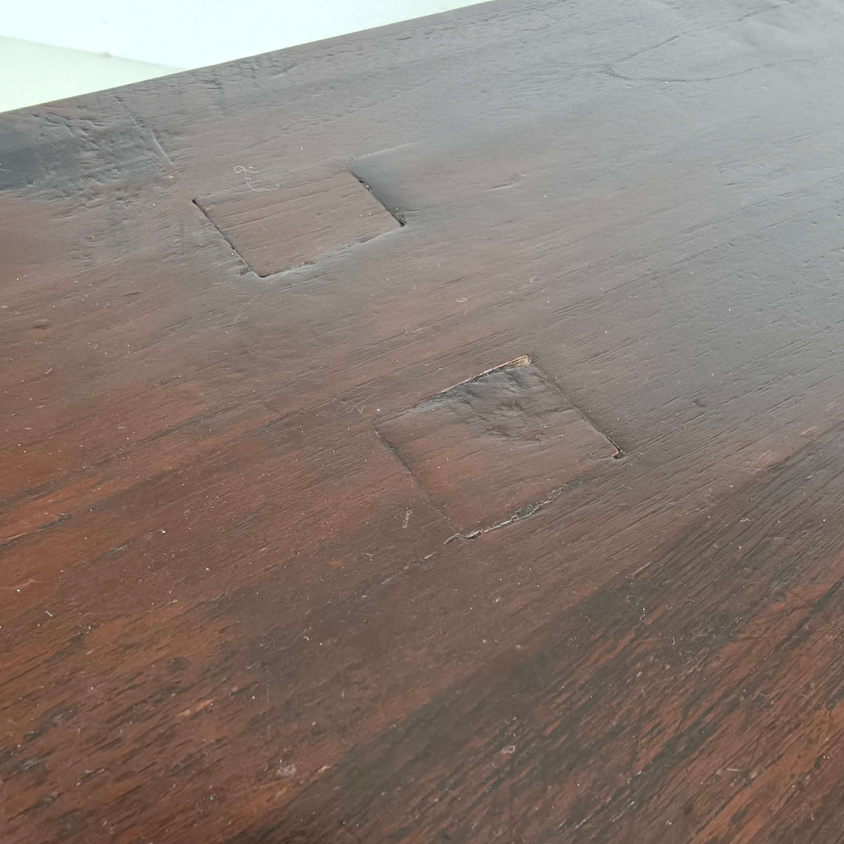 Large Spanish Oak Dining Table with Wrought Iron Bars– 20th Century Large Spanish Oak Dining Table with Wrought Iron Bars– 20th Century