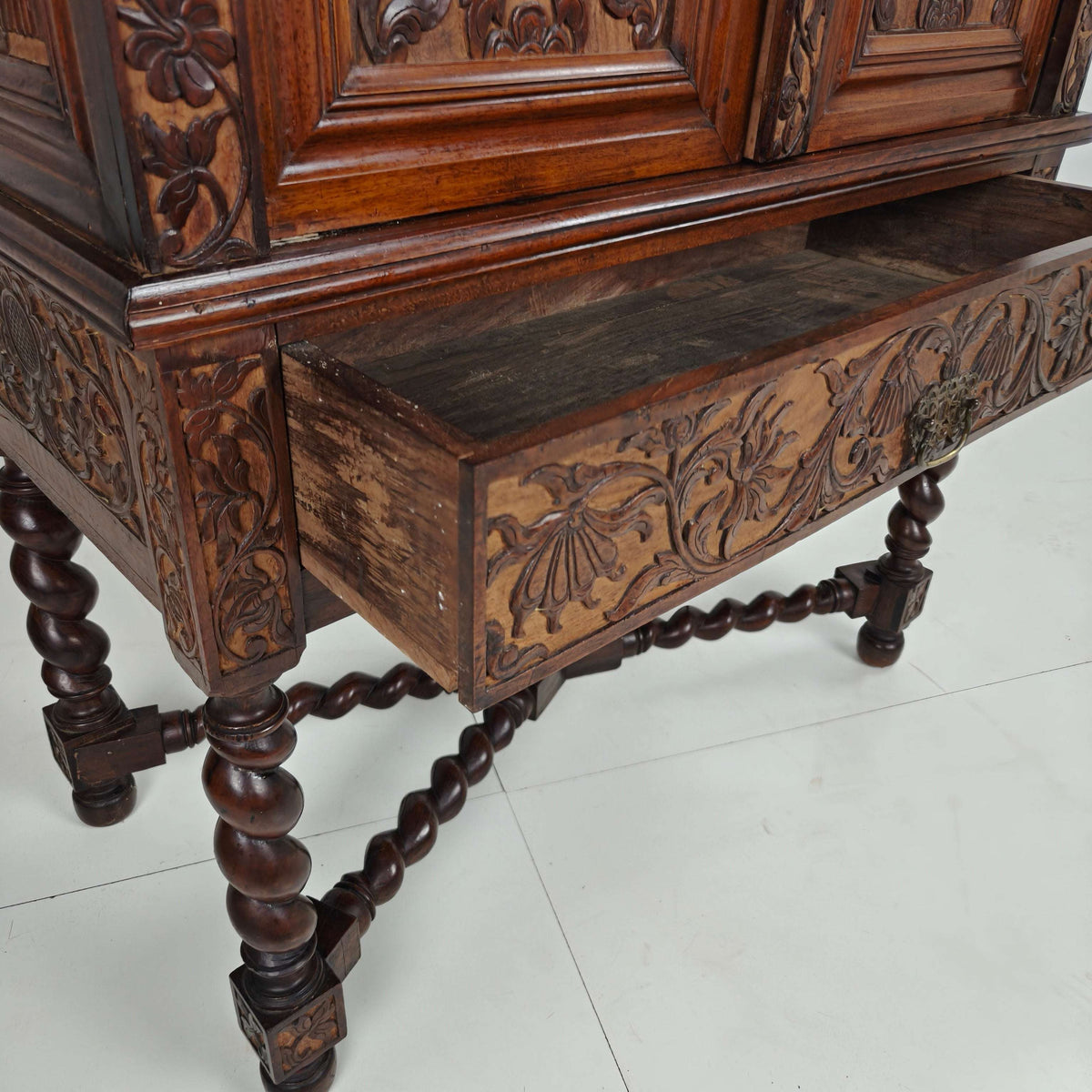 Late 19th Century Carved Colonial Cabinet – Dutch East Indies Late 19th Century Carved Colonial Cabinet – Dutch East Indies