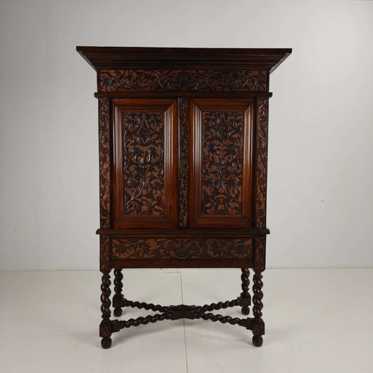 Late 19th Century Carved Colonial Cabinet – Dutch East Indies Late 19th Century Carved Colonial Cabinet – Dutch East Indies
