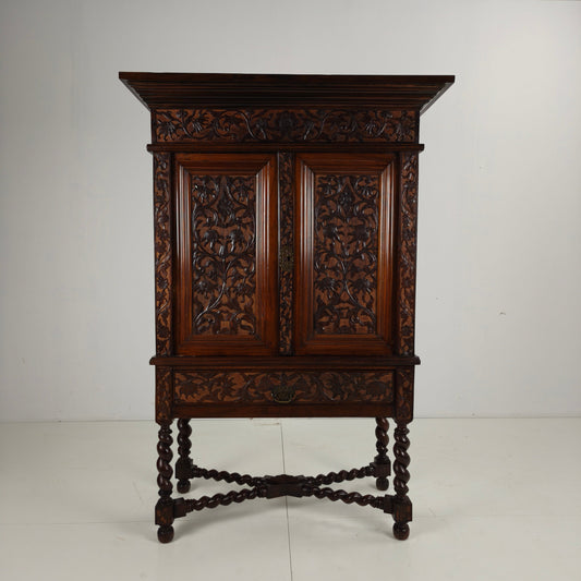Late 19th Century Carved Colonial Cabinet – Dutch East Indies Late 19th Century Carved Colonial Cabinet – Dutch East Indies