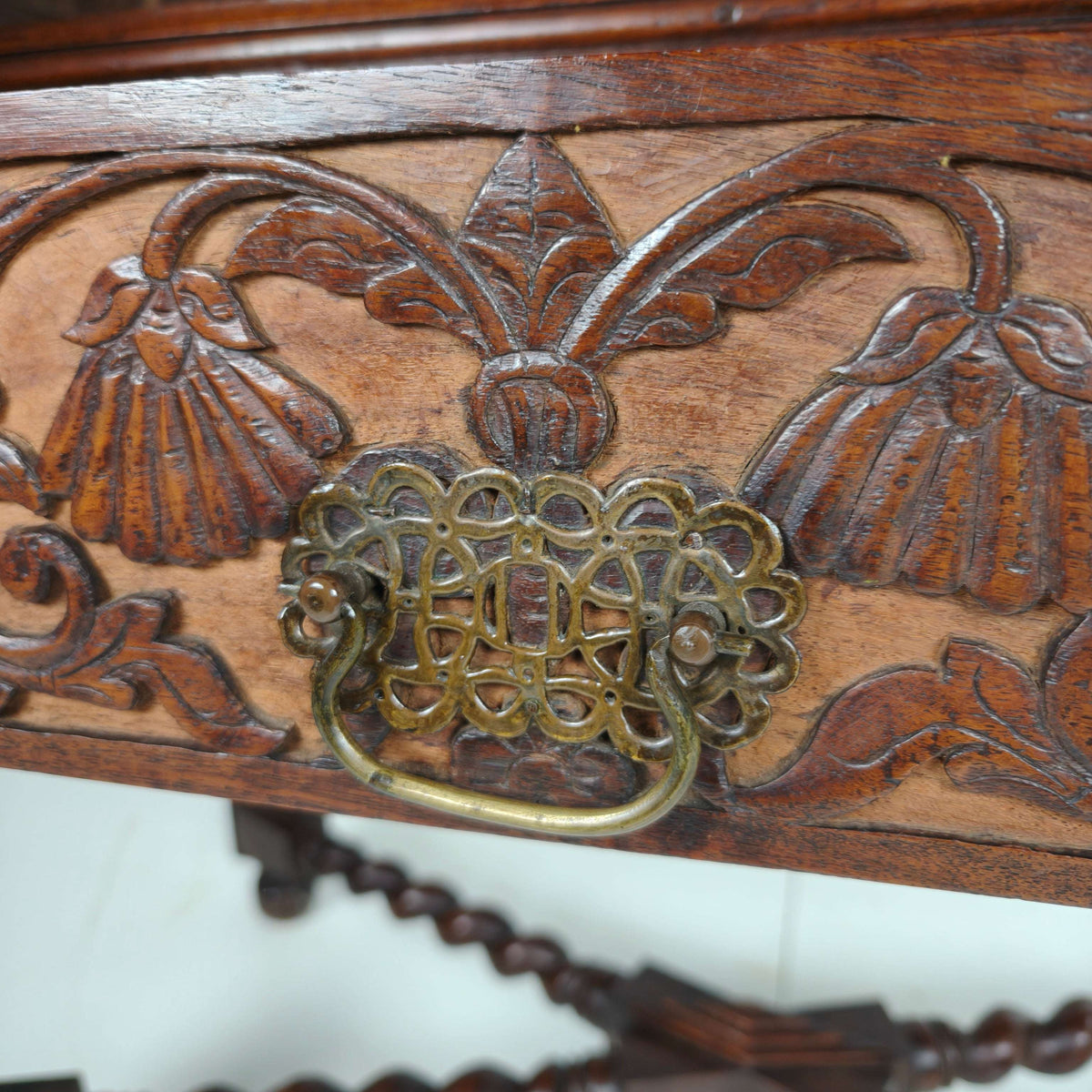 Late 19th Century Carved Colonial Cabinet – Dutch East Indies Late 19th Century Carved Colonial Cabinet – Dutch East Indies