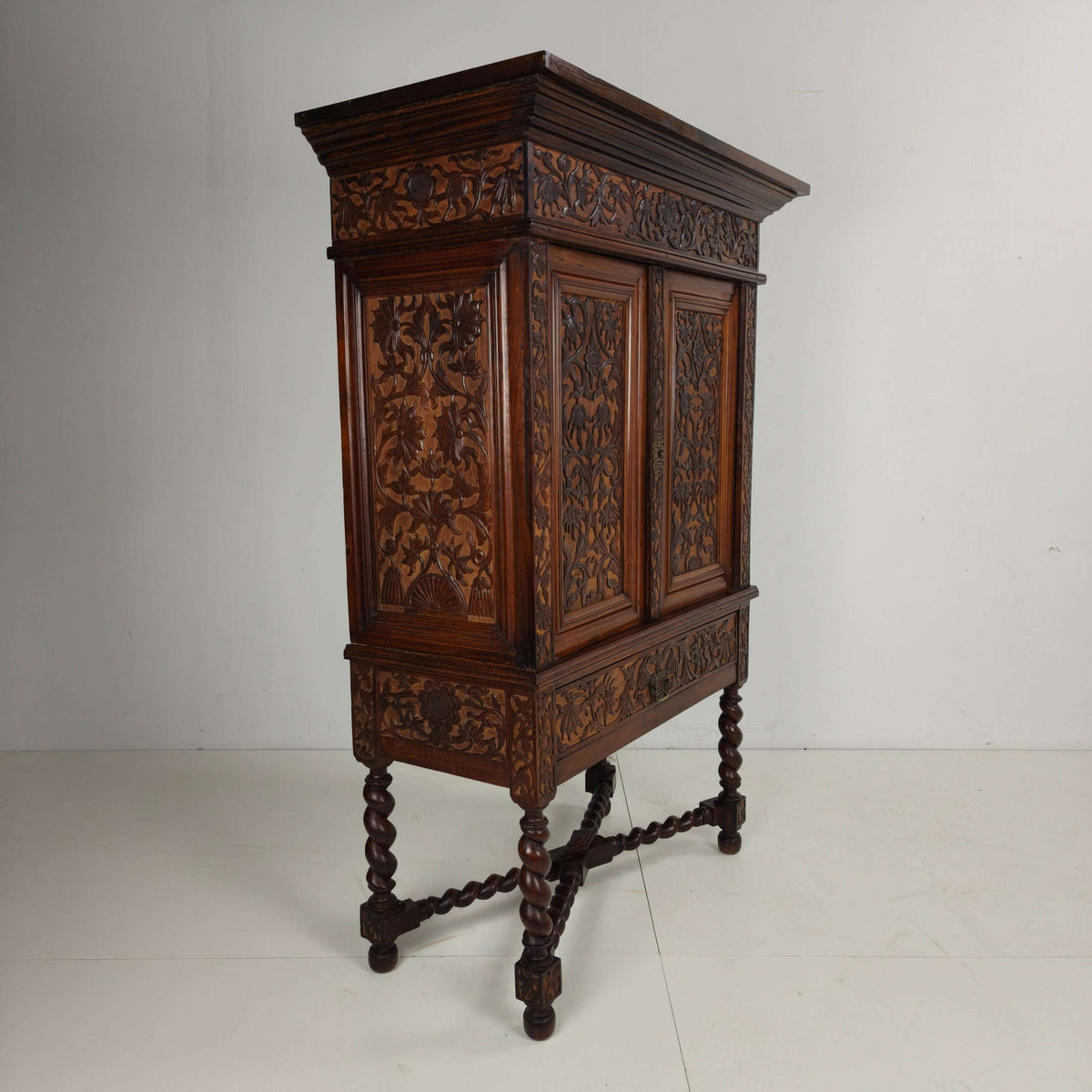 Late 19th Century Carved Colonial Cabinet – Dutch East Indies Late 19th Century Carved Colonial Cabinet – Dutch East Indies