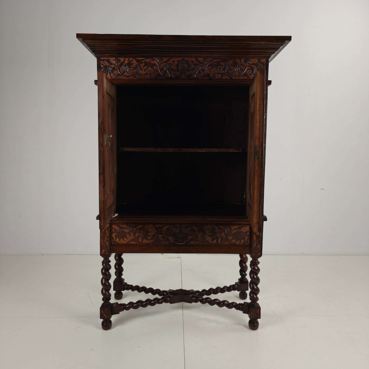 Late 19th Century Carved Colonial Cabinet – Dutch East Indies Late 19th Century Carved Colonial Cabinet – Dutch East Indies