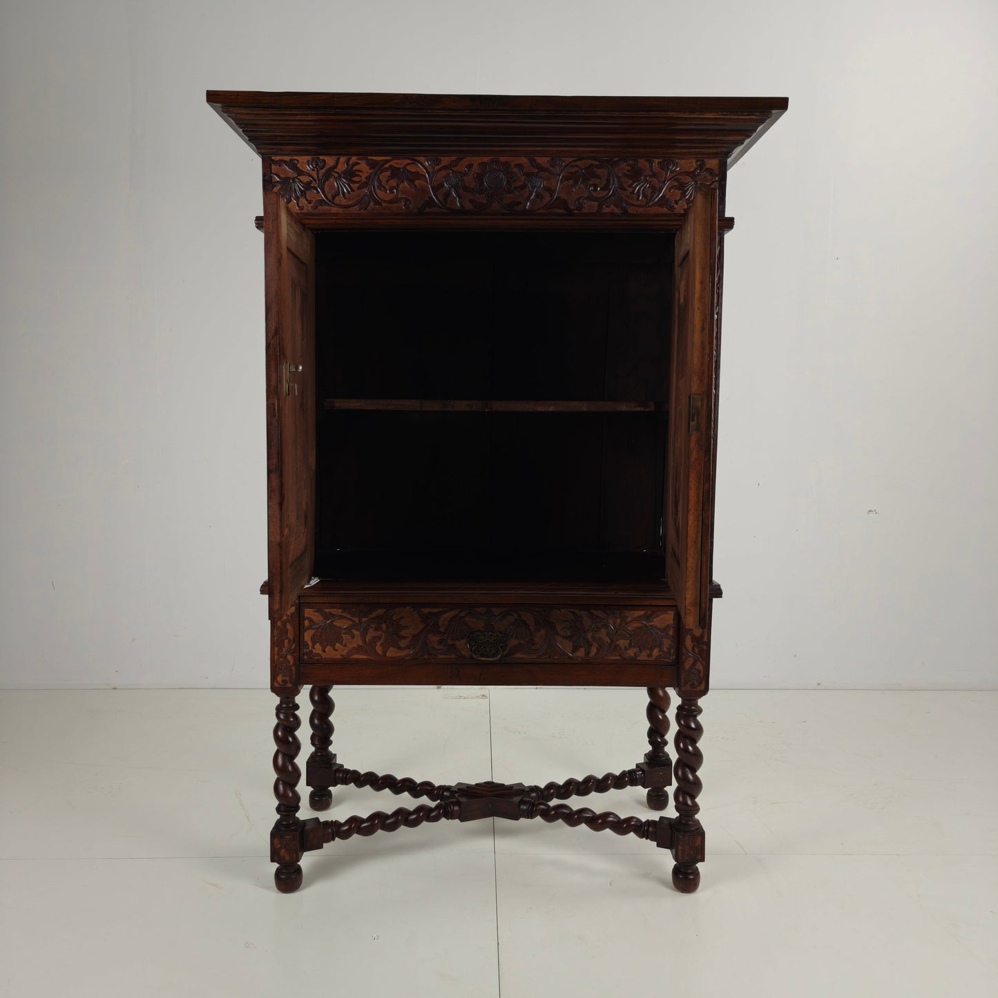 Late 19th Century Carved Colonial Cabinet – Dutch East Indies Late 19th Century Carved Colonial Cabinet – Dutch East Indies
