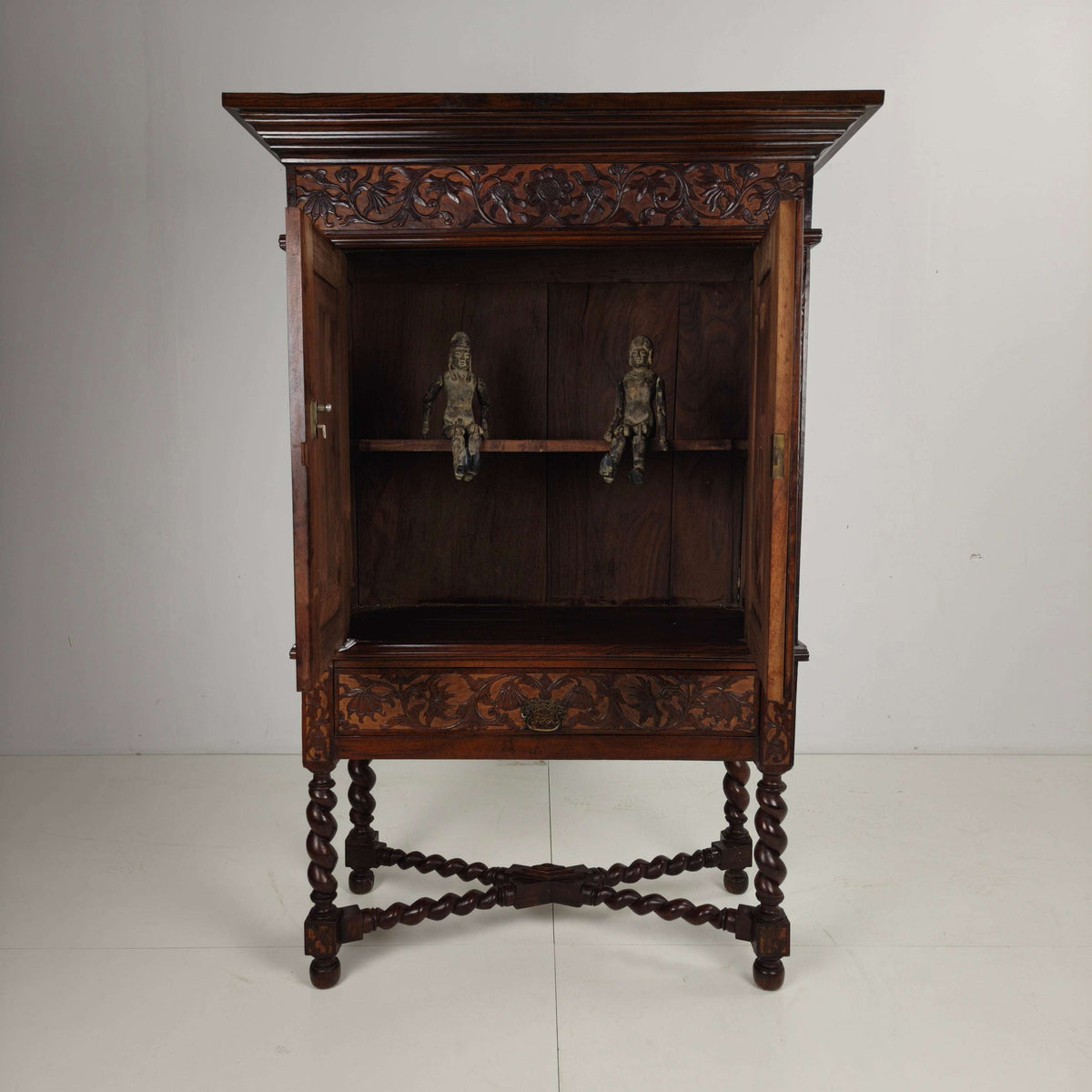 Late 19th Century Carved Colonial Cabinet – Dutch East Indies Late 19th Century Carved Colonial Cabinet – Dutch East Indies