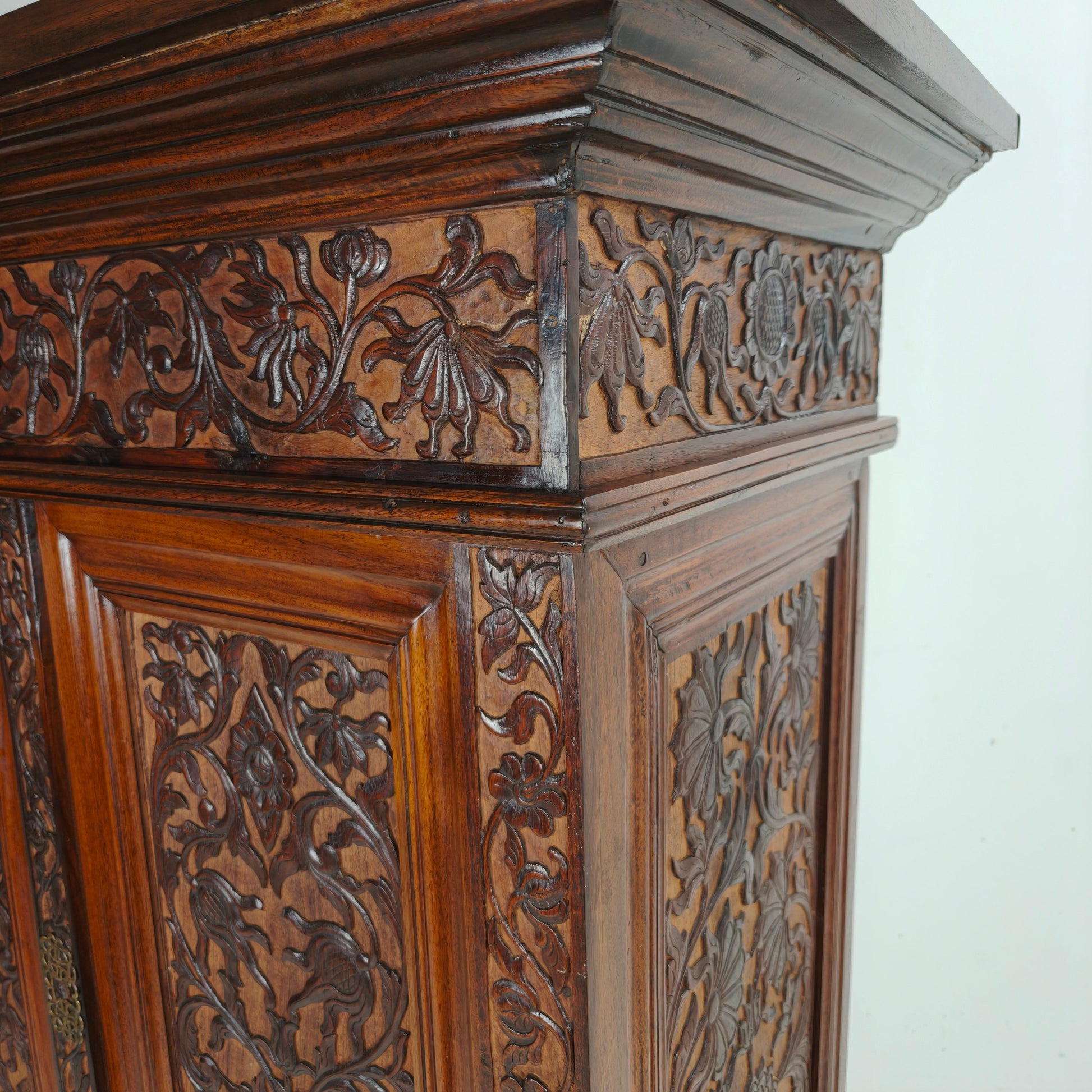 Late 19th Century Carved Colonial Cabinet – Dutch East Indies Late 19th Century Carved Colonial Cabinet – Dutch East Indies