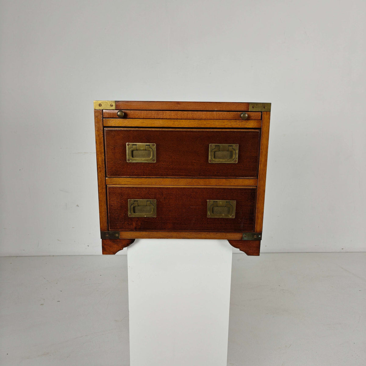 Late 20th Century Campaign Desk Letter Cabinet Late 20th Century Campaign Desk Letter Cabinet