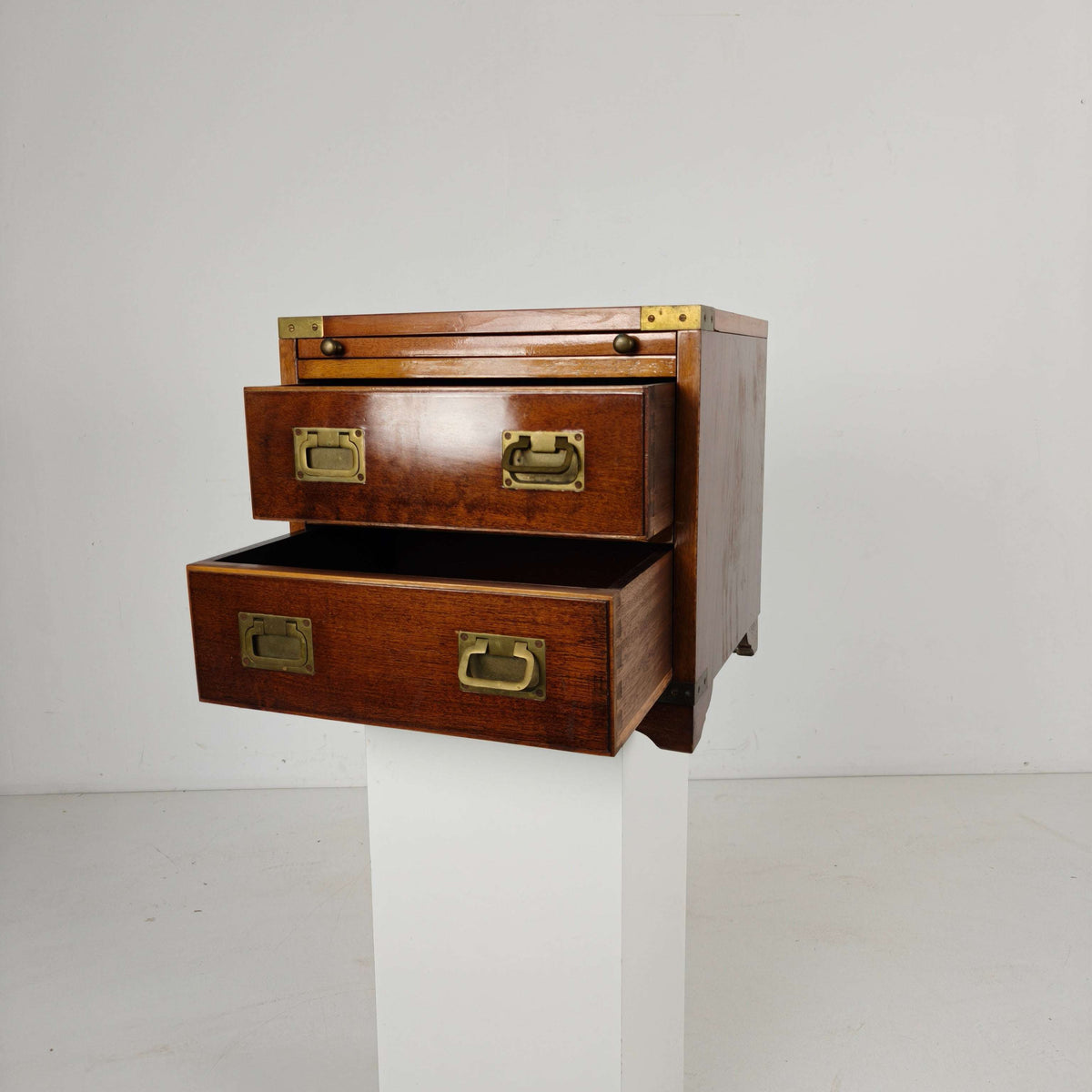 Late 20th Century Campaign Desk Letter Cabinet Late 20th Century Campaign Desk Letter Cabinet
