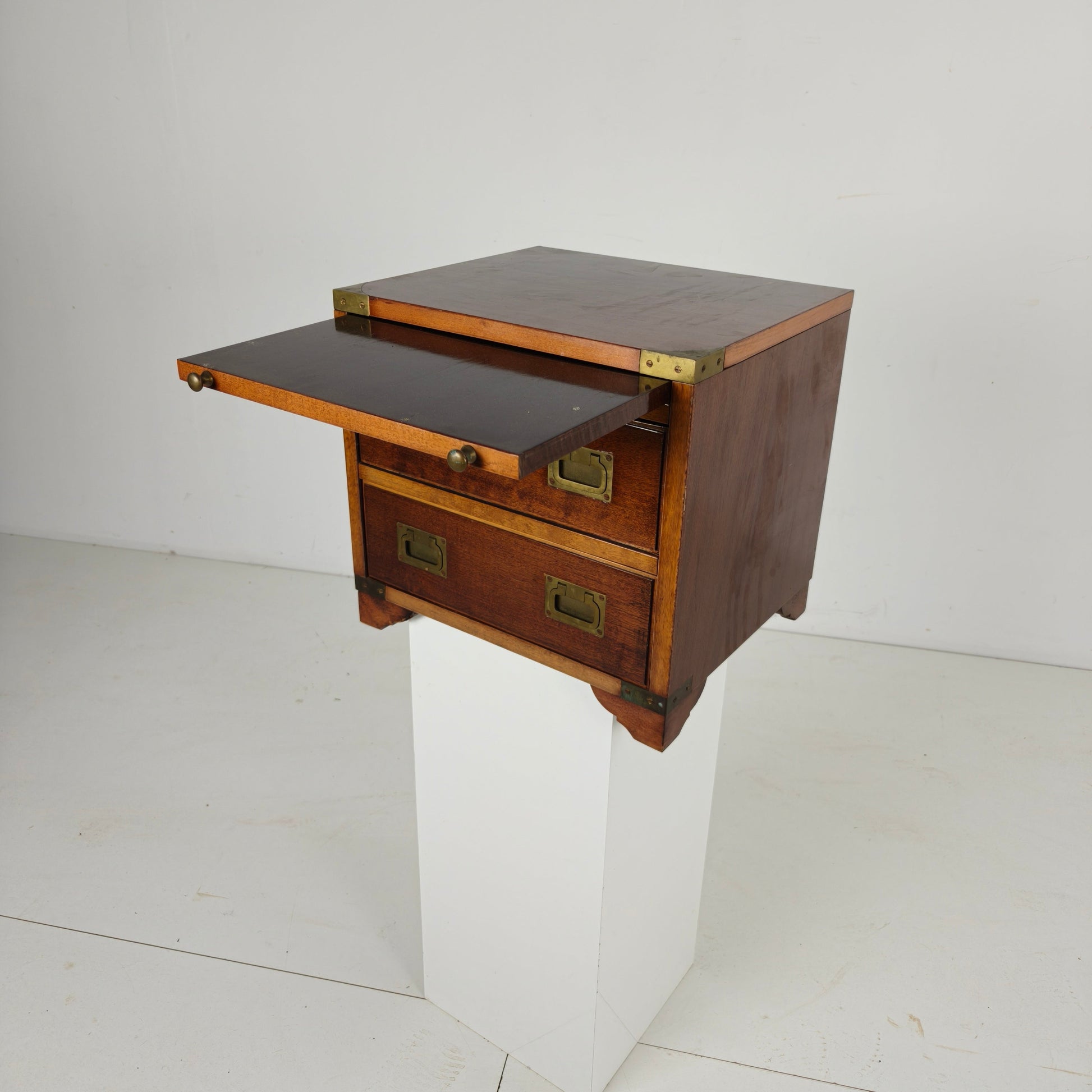 Late 20th Century Campaign Desk Letter Cabinet Late 20th Century Campaign Desk Letter Cabinet