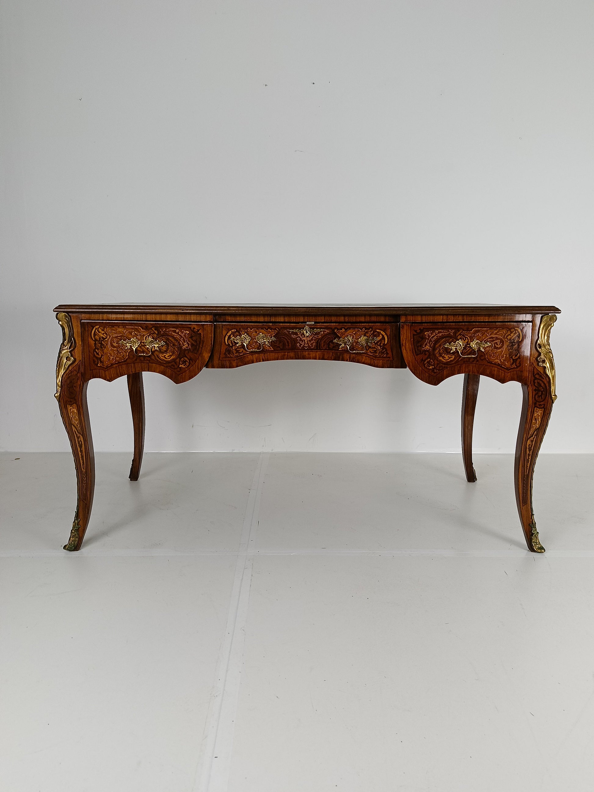Louis XV Double-Sided Mahogany And Rosewood Flat Desk Louis XV Double-Sided Mahogany And Rosewood Flat Desk