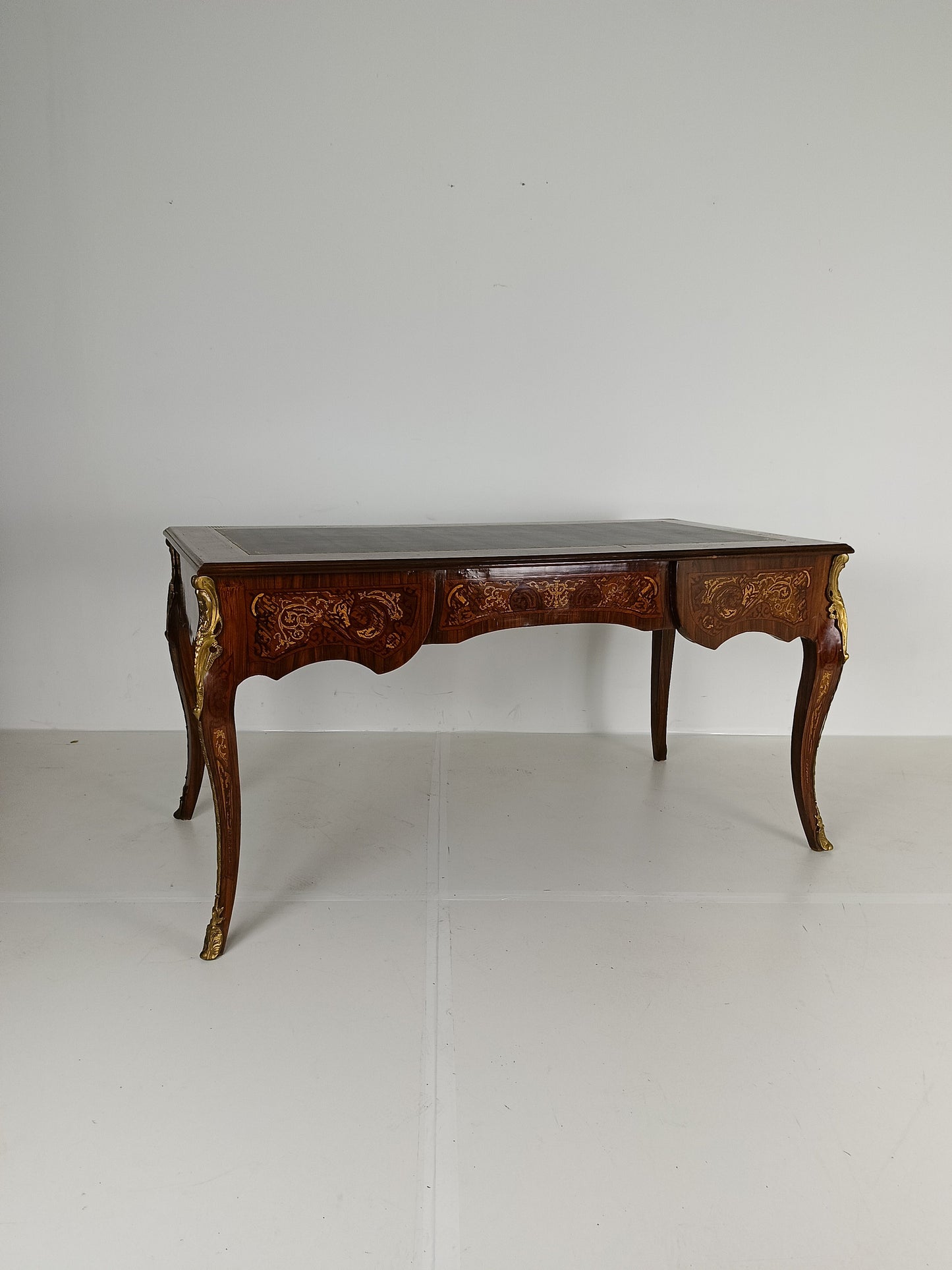 Louis XV Double-Sided Mahogany And Rosewood Flat Desk Louis XV Double-Sided Mahogany And Rosewood Flat Desk
