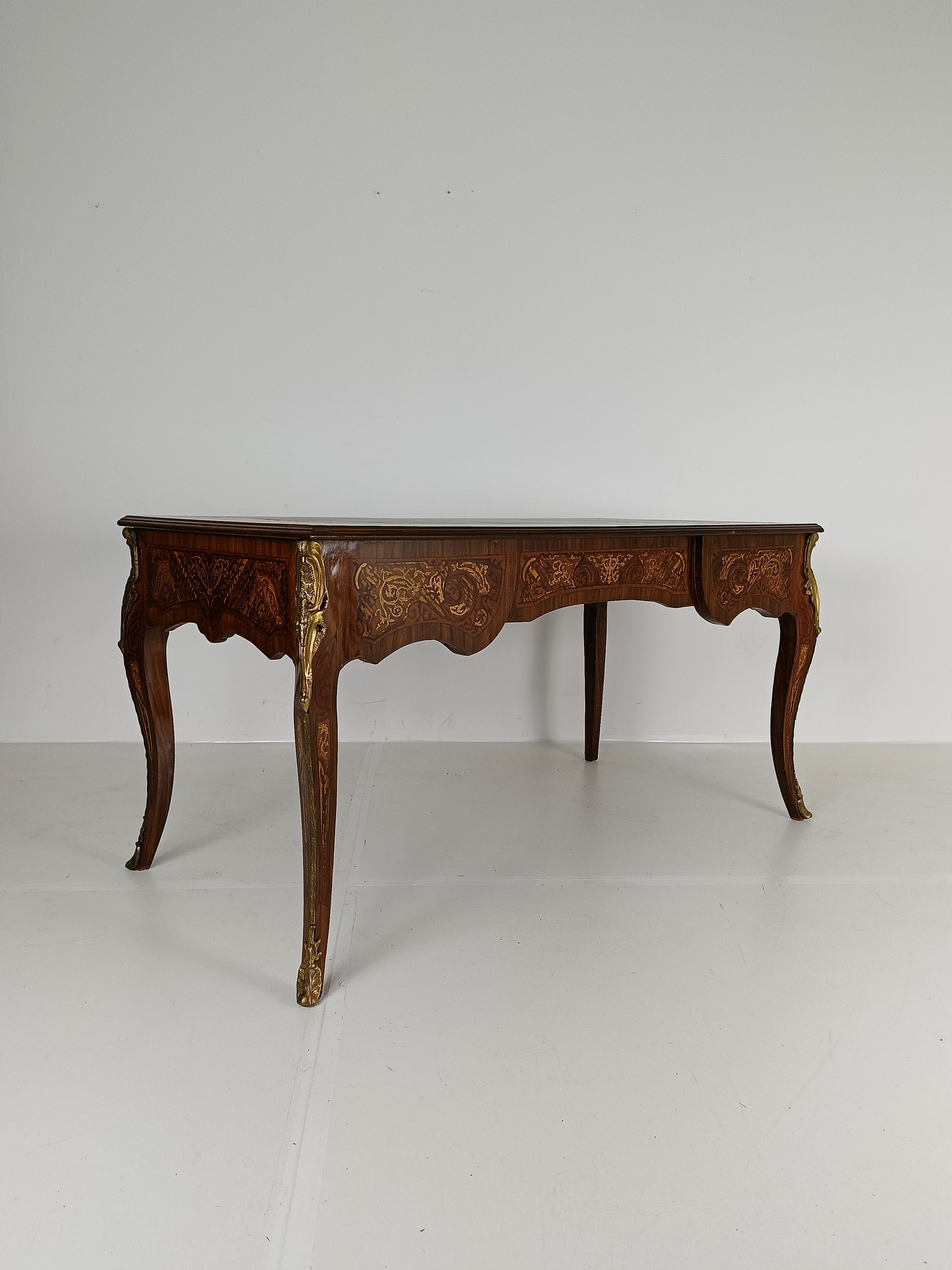 Louis XV Double-Sided Mahogany And Rosewood Flat Desk Louis XV Double-Sided Mahogany And Rosewood Flat Desk