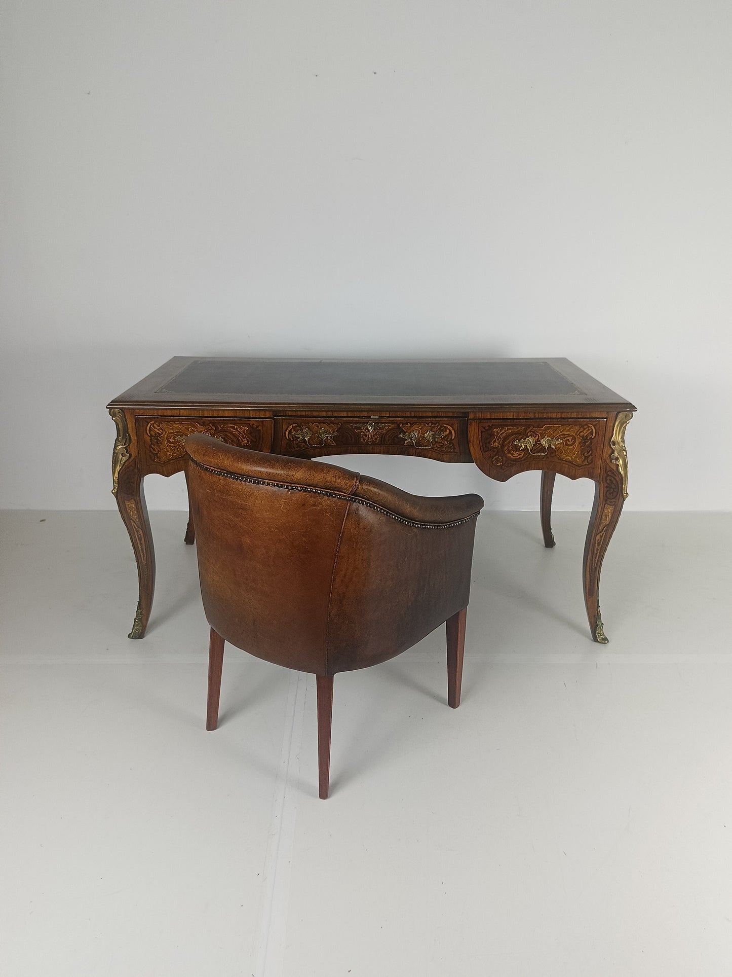 Louis XV Double-Sided Mahogany And Rosewood Flat Desk Louis XV Double-Sided Mahogany And Rosewood Flat Desk