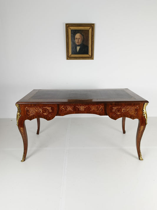 Louis XV Double-Sided Mahogany And Rosewood Flat Desk Louis XV Double-Sided Mahogany And Rosewood Flat Desk