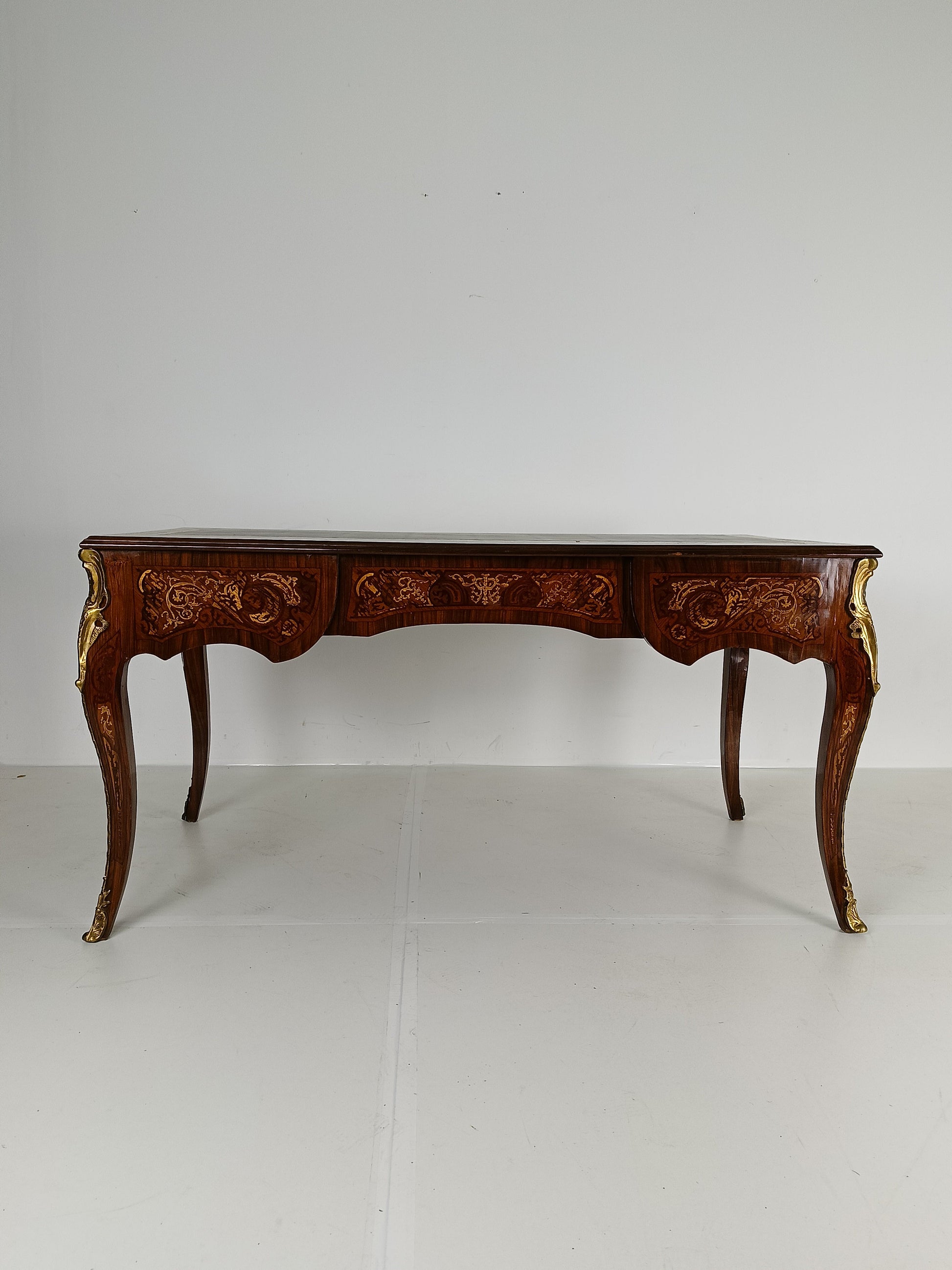 Louis XV Double-Sided Mahogany And Rosewood Flat Desk Louis XV Double-Sided Mahogany And Rosewood Flat Desk