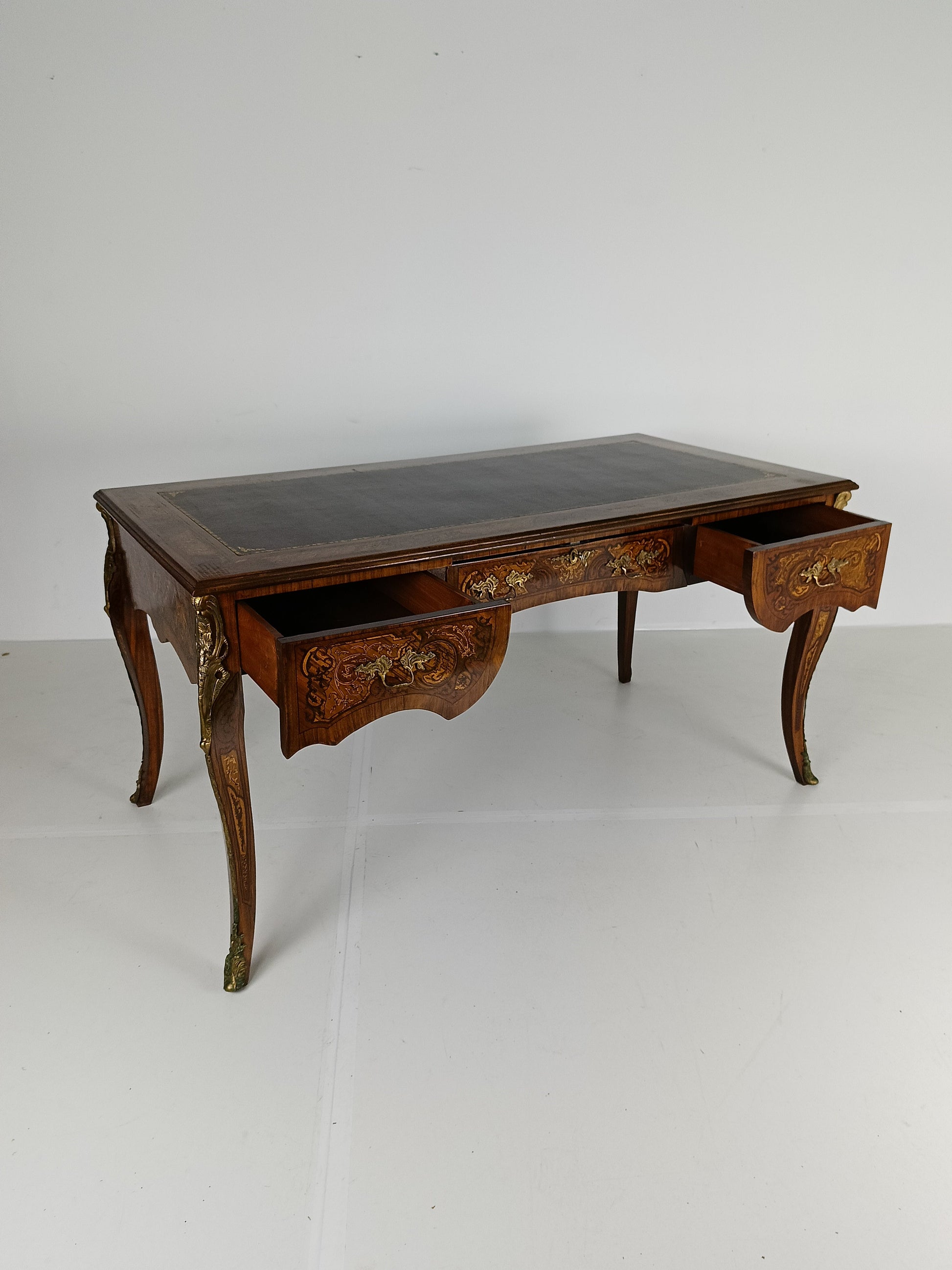 Louis XV Double-Sided Mahogany And Rosewood Flat Desk Louis XV Double-Sided Mahogany And Rosewood Flat Desk