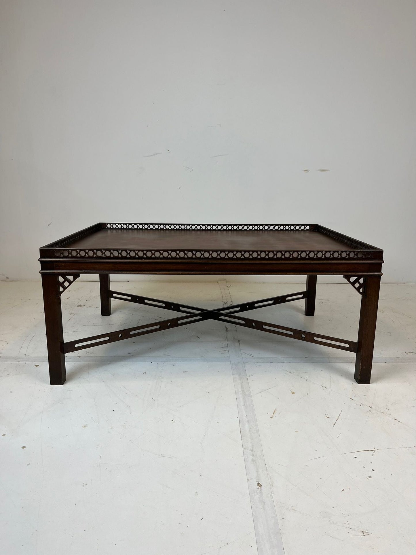 Mahogany Chinese Chippendale Style Cocktail Table Mahogany Chinese Chippendale Style Cocktail Table