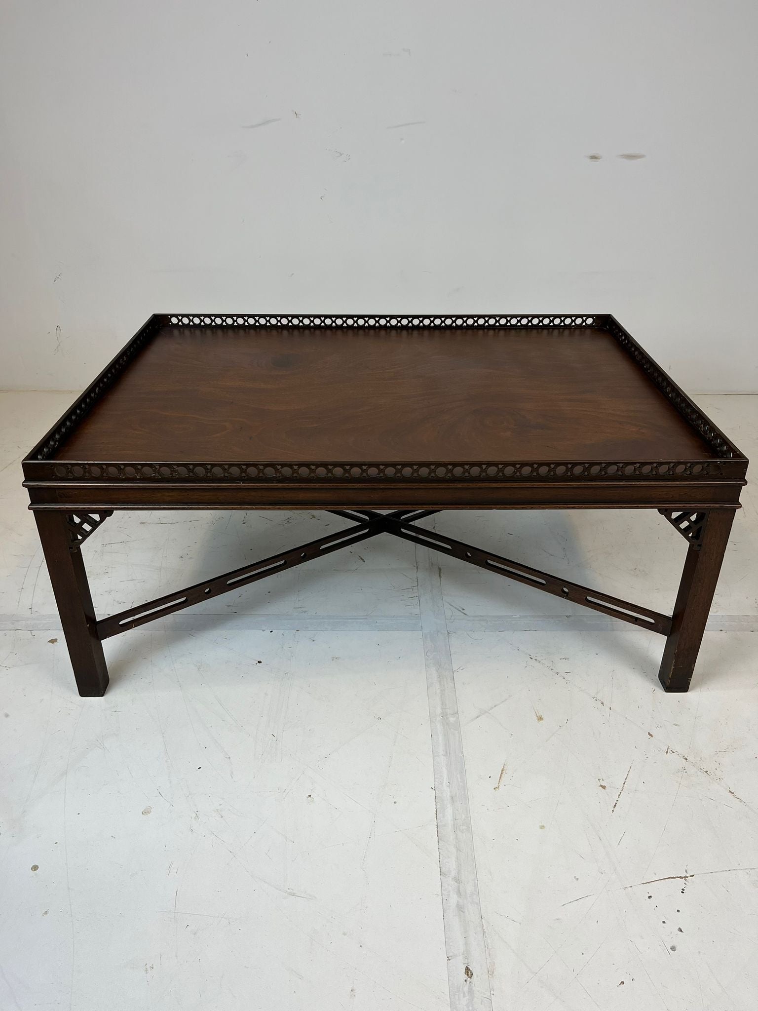 Mahogany Chinese Chippendale Style Cocktail Table Mahogany Chinese Chippendale Style Cocktail Table