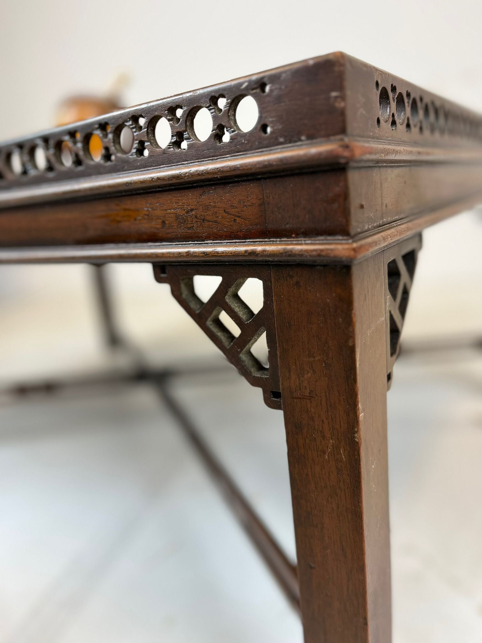 Mahogany Chinese Chippendale Style Cocktail Table Mahogany Chinese Chippendale Style Cocktail Table
