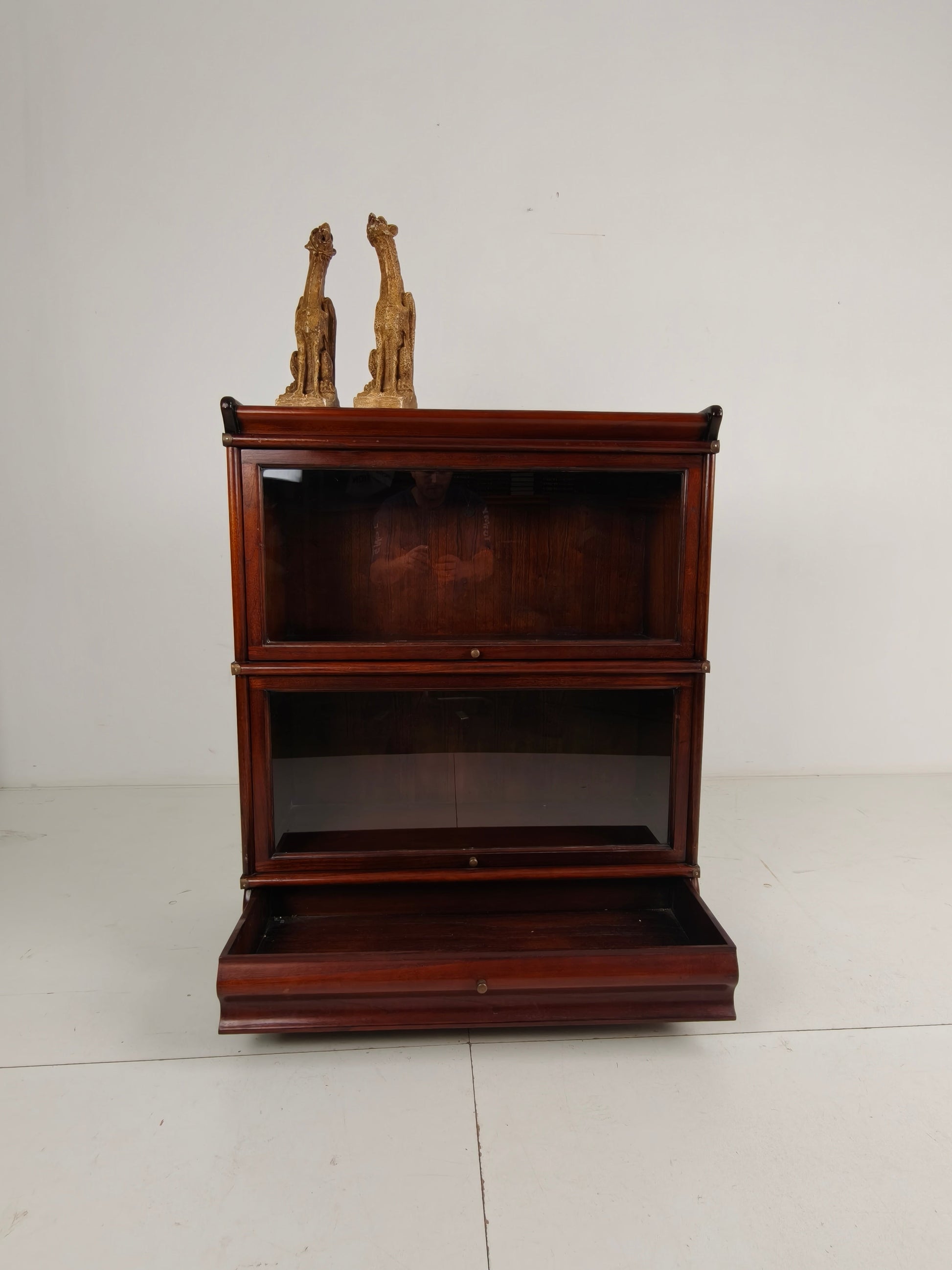 Mahogany Globe-Wernicke Modular Bookcase with Under-Drawers Mahogany Globe-Wernicke Modular Bookcase with Under-Drawers