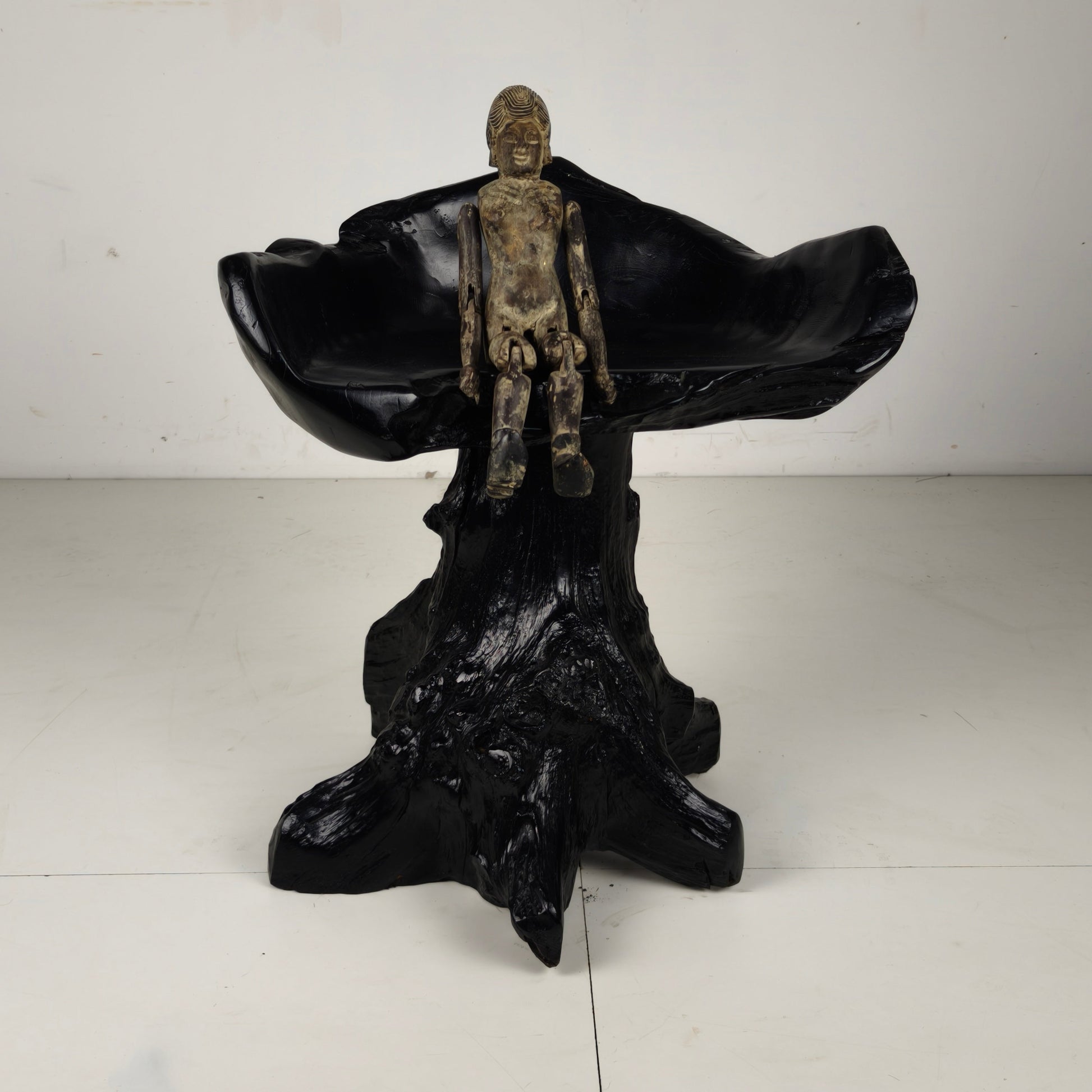Mid-Century Black Tree Stump Chair Mid-Century Black Tree Stump Chair