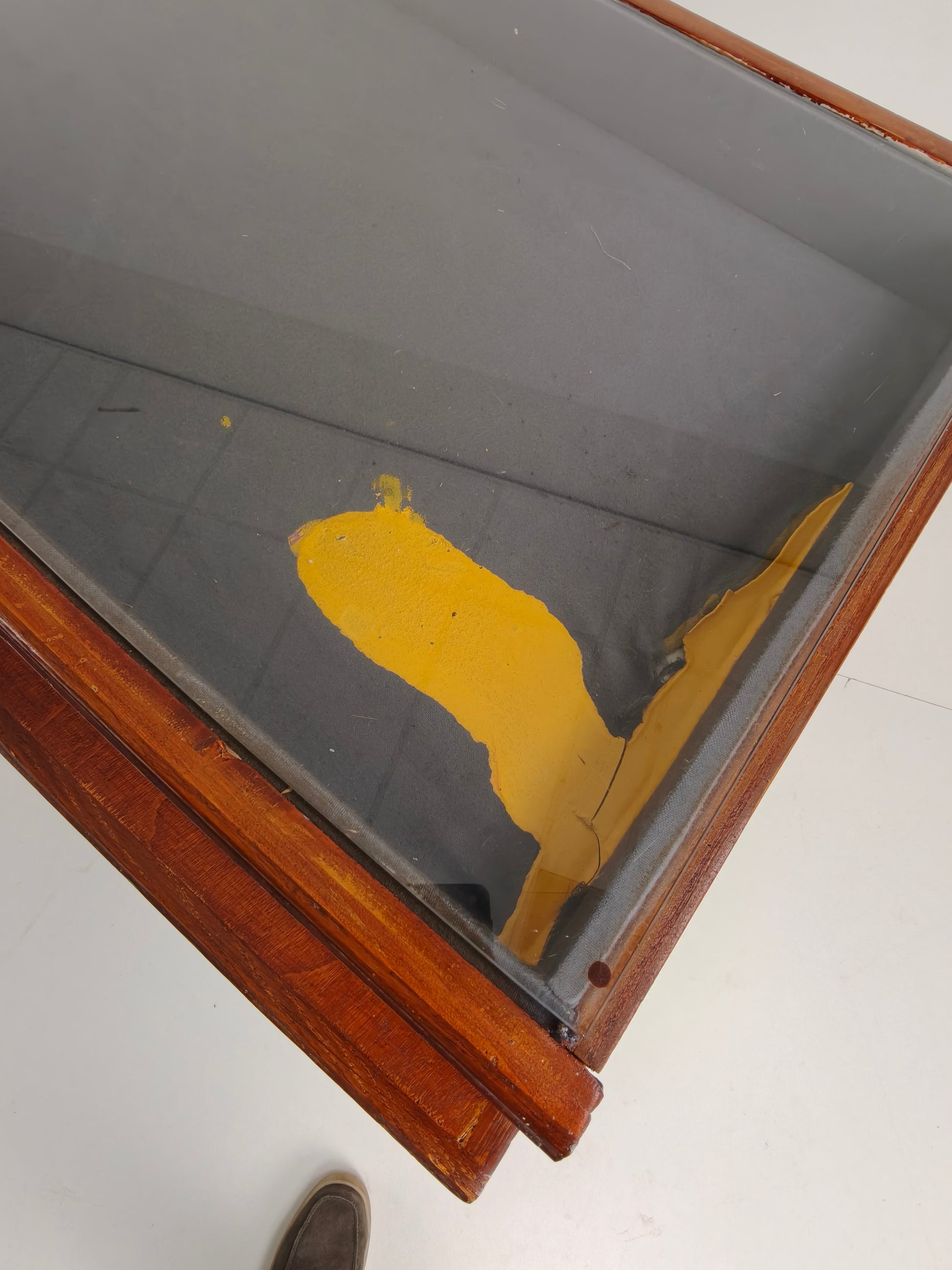 Oak Museum Display Cabinet from the 1940s-50s – Horizontal Curved Model Oak Museum Display Cabinet from the 1940s-50s – Horizontal Curved Model