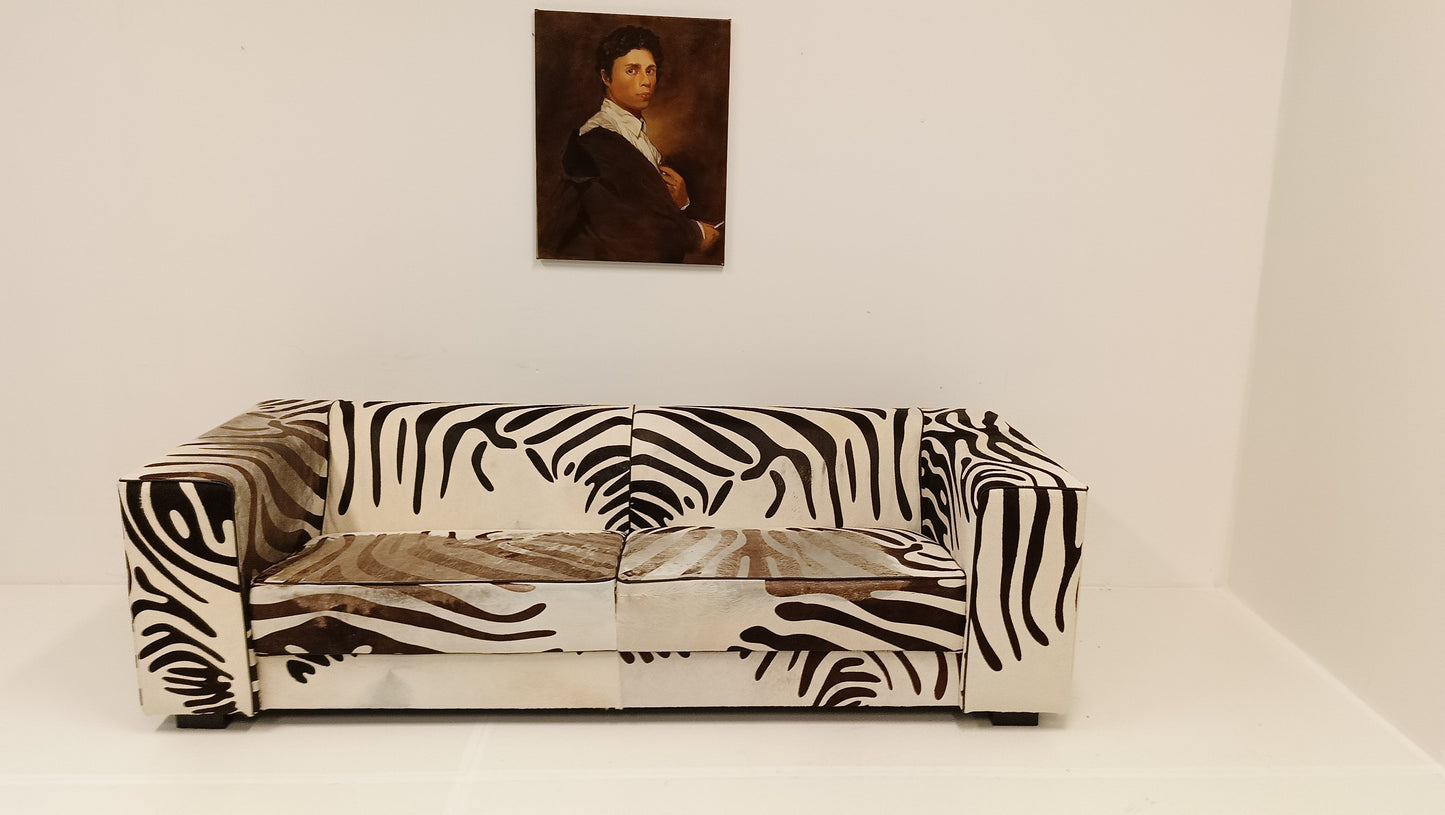 One Of A Kind Vintage Zebra Style Sofa One Of A Kind Vintage Zebra Style Sofa