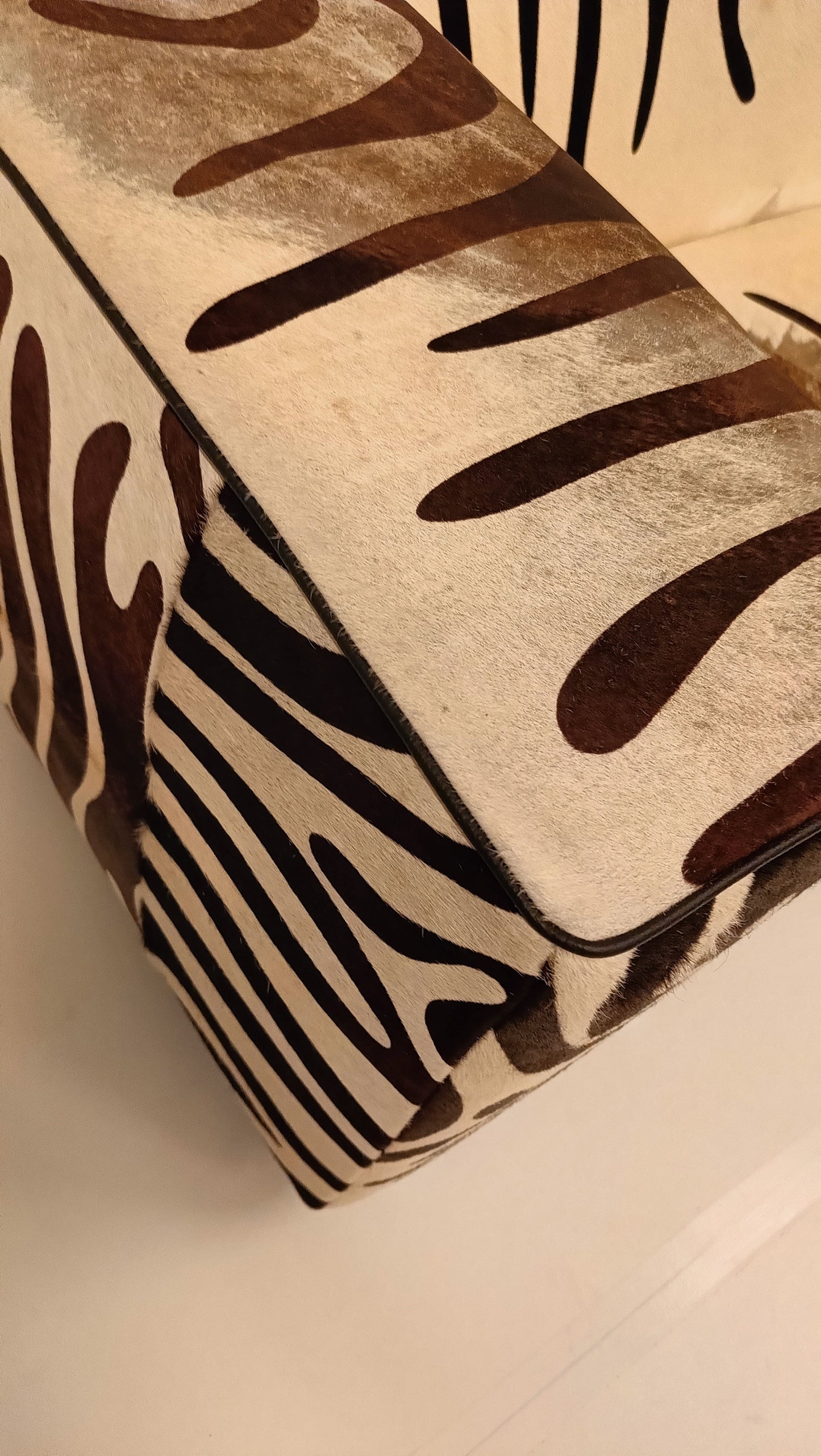 One Of A Kind Vintage Zebra Style Sofa One Of A Kind Vintage Zebra Style Sofa