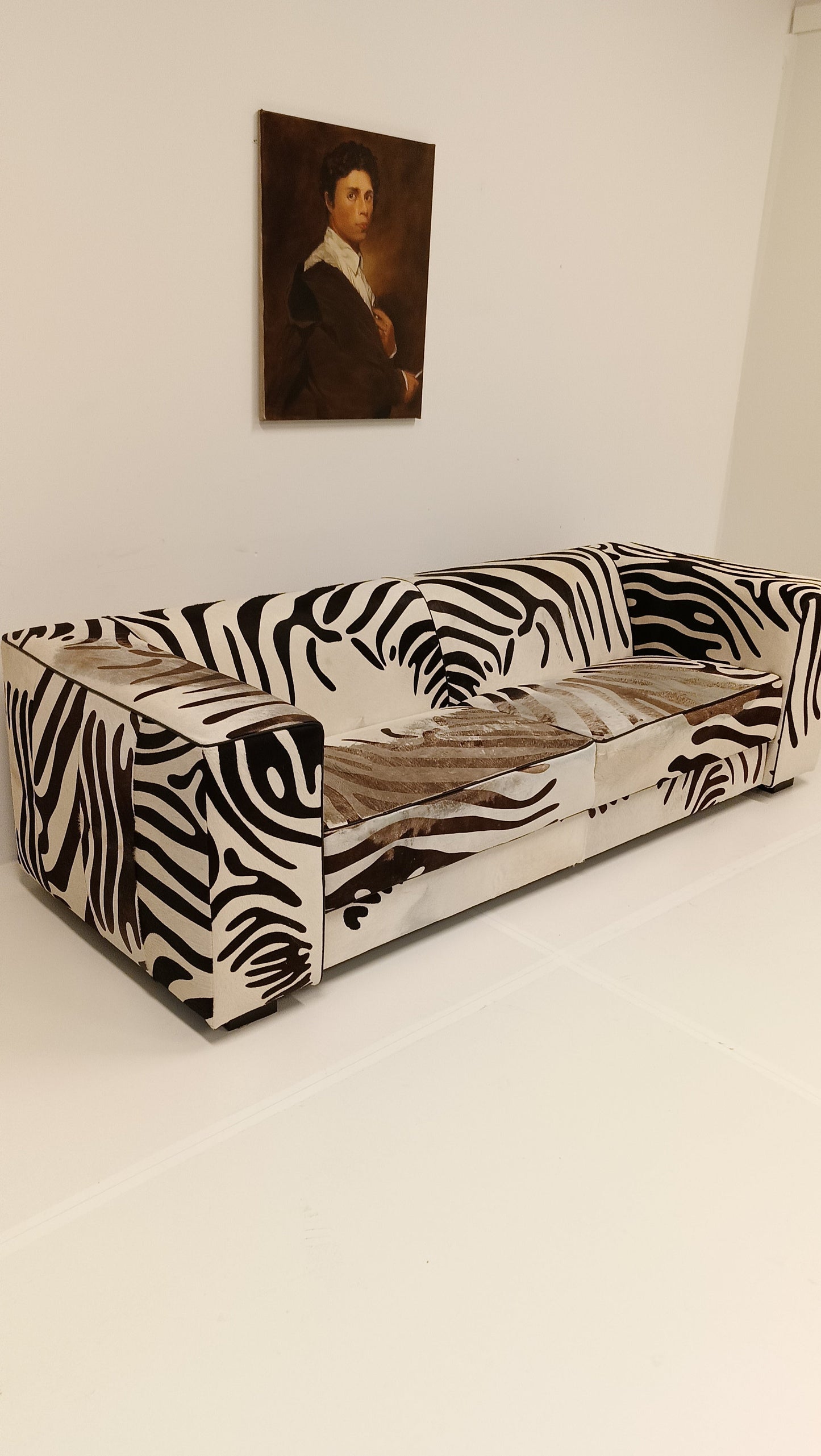 One Of A Kind Vintage Zebra Style Sofa One Of A Kind Vintage Zebra Style Sofa