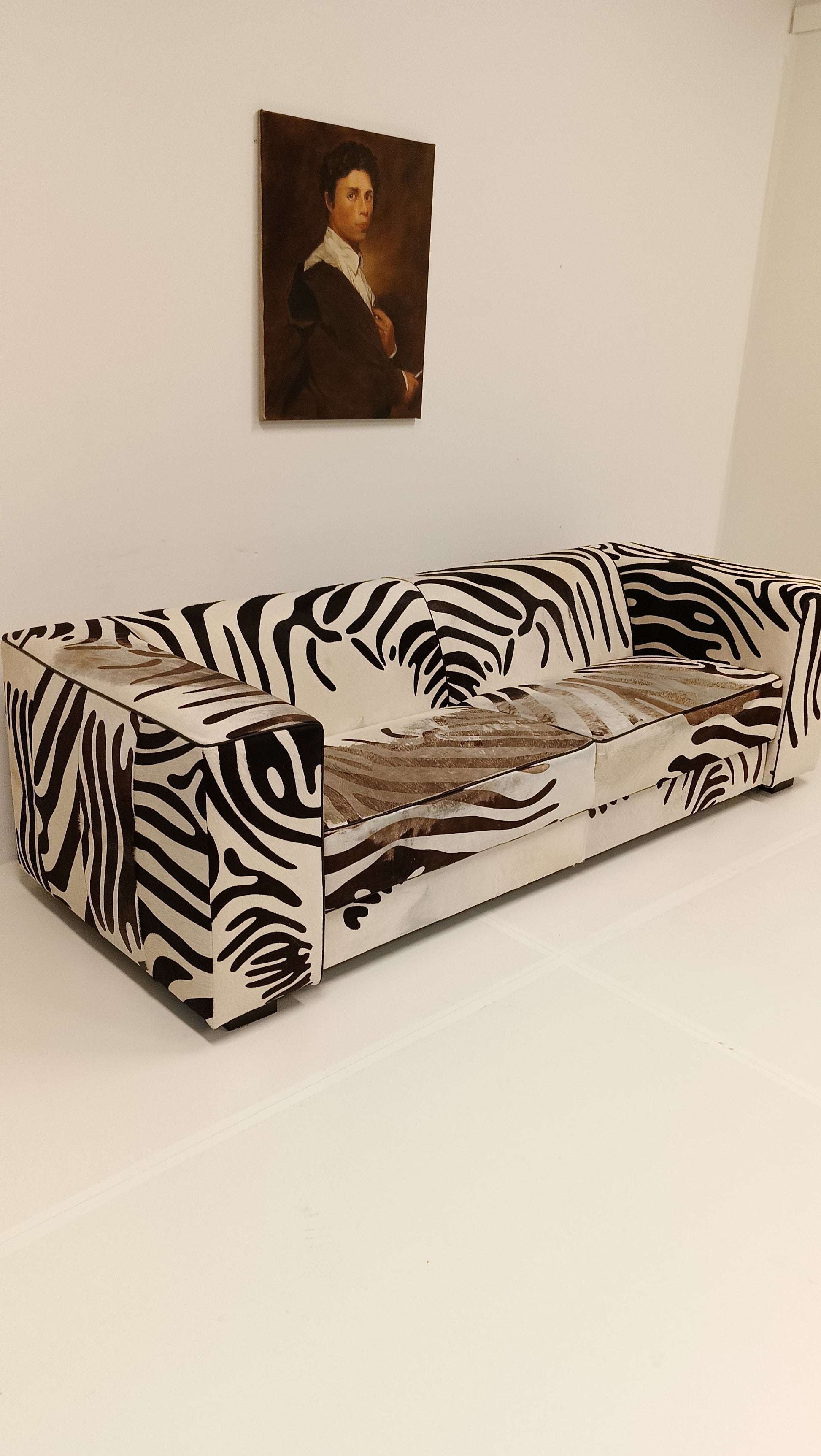 One Of A Kind Vintage Zebra Style Sofa One Of A Kind Vintage Zebra Style Sofa