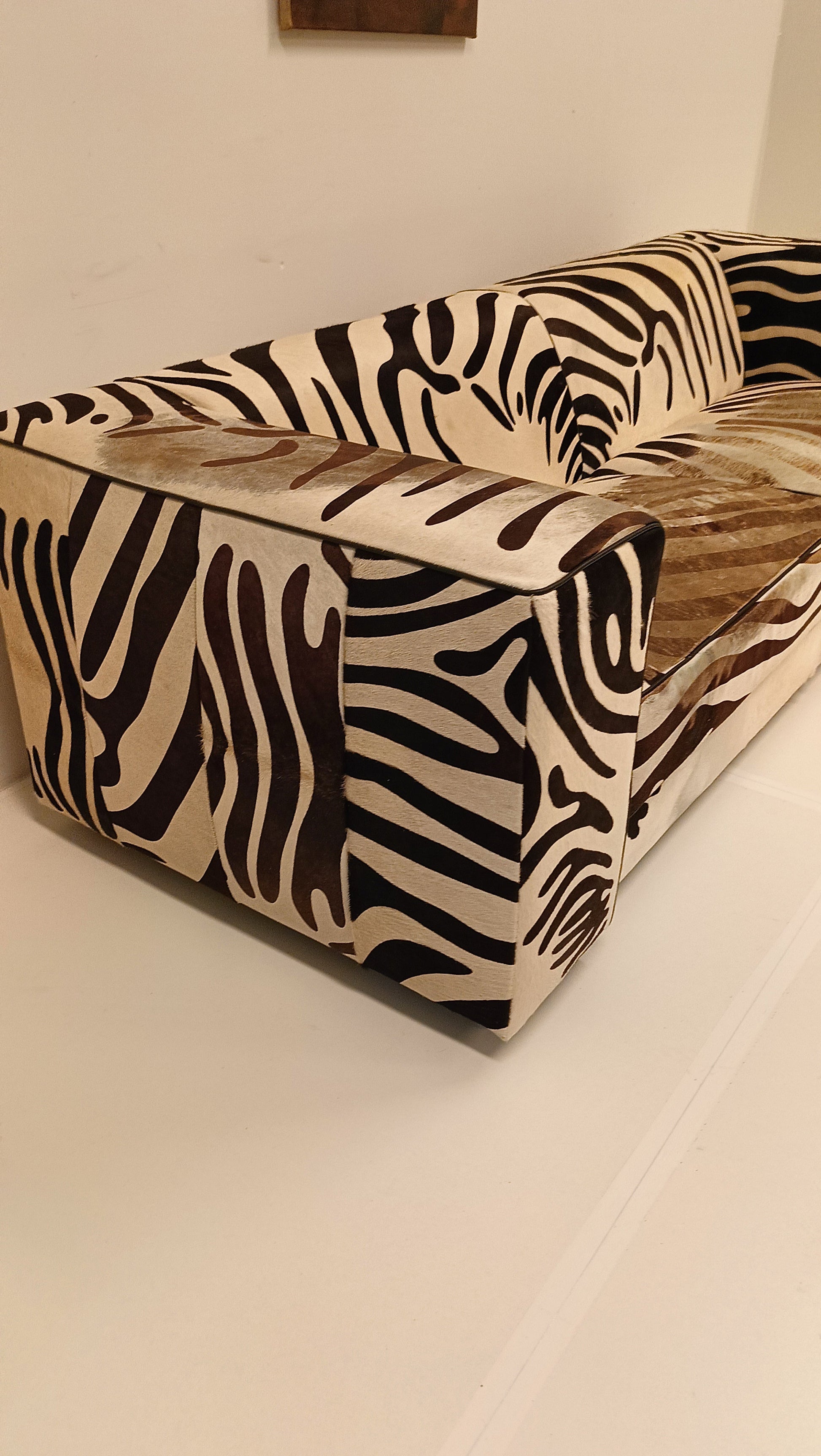 One Of A Kind Vintage Zebra Style Sofa One Of A Kind Vintage Zebra Style Sofa