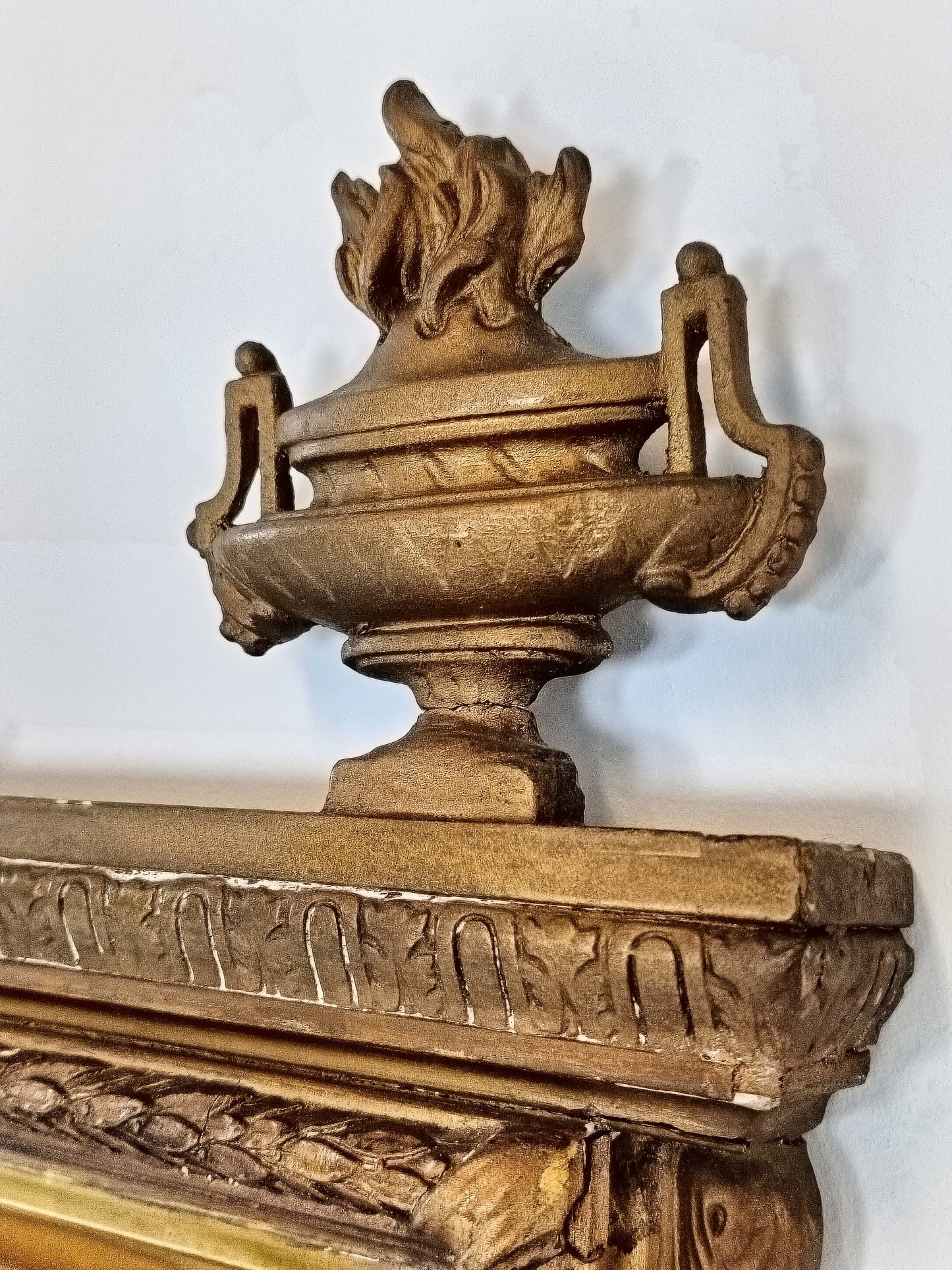 Original French Antique Golden Ornament Mirror Original French Antique Golden Ornament Mirror