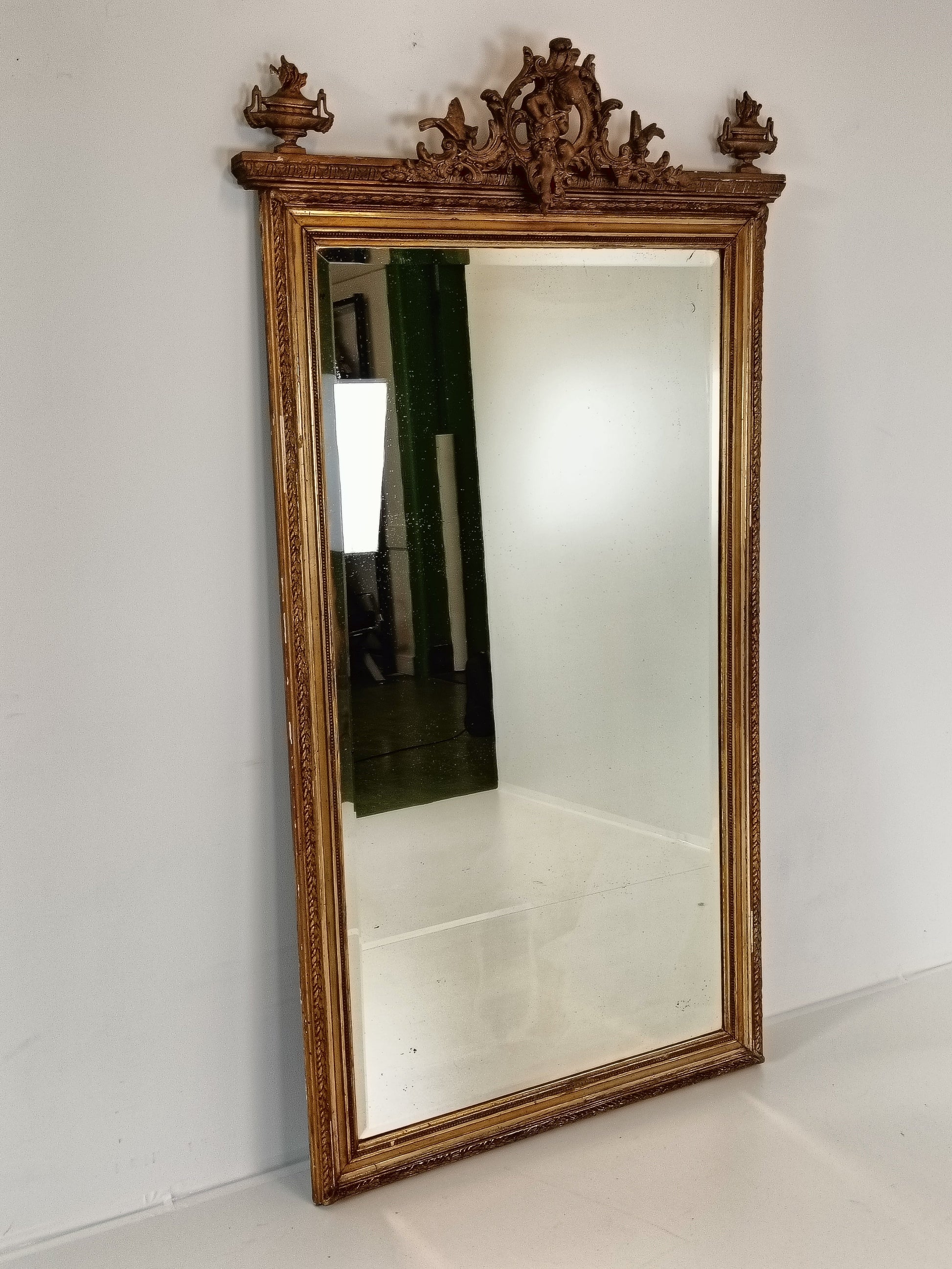 Original French Antique Golden Ornament Mirror Original French Antique Golden Ornament Mirror