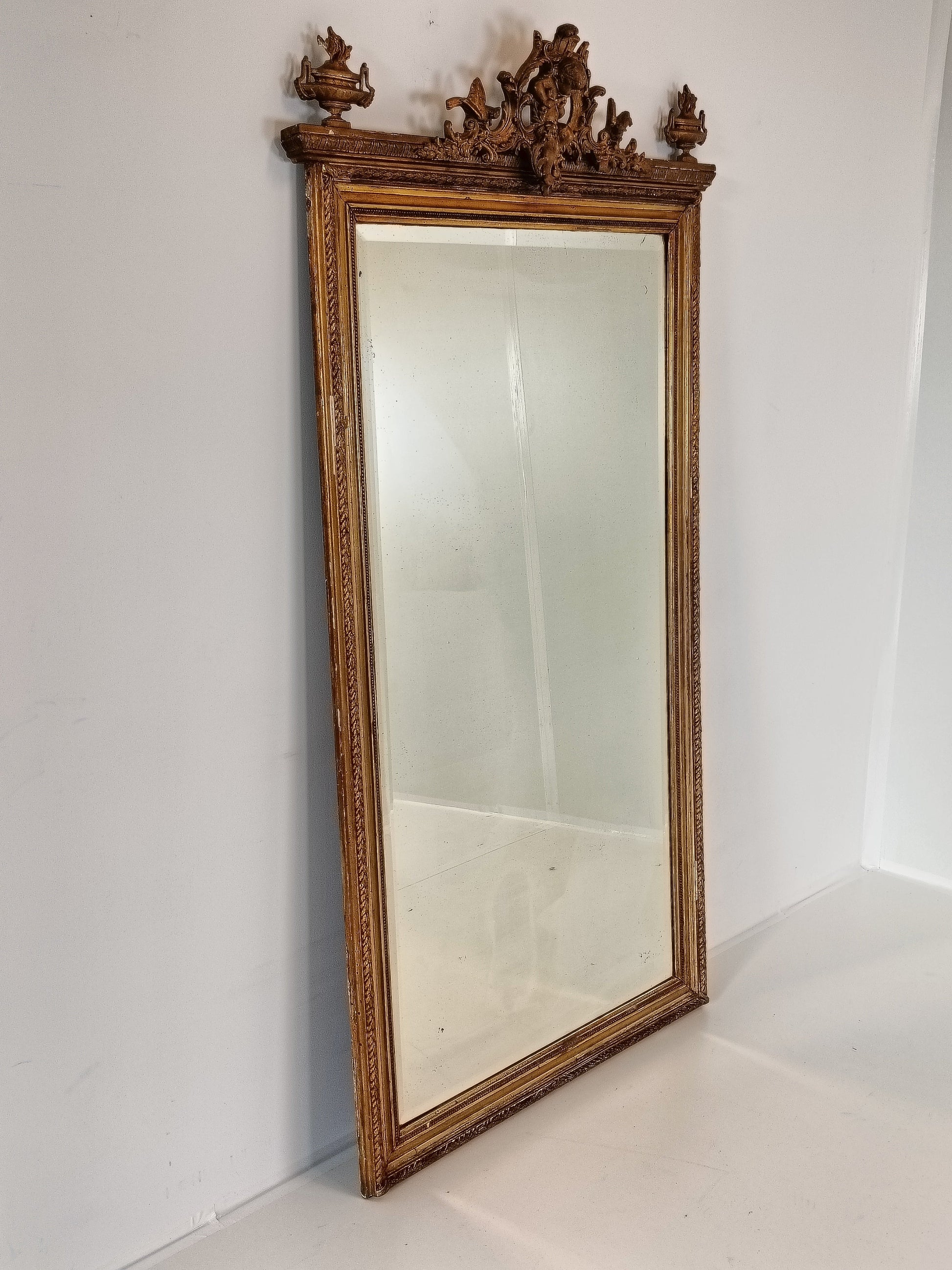 Original French Antique Golden Ornament Mirror Original French Antique Golden Ornament Mirror